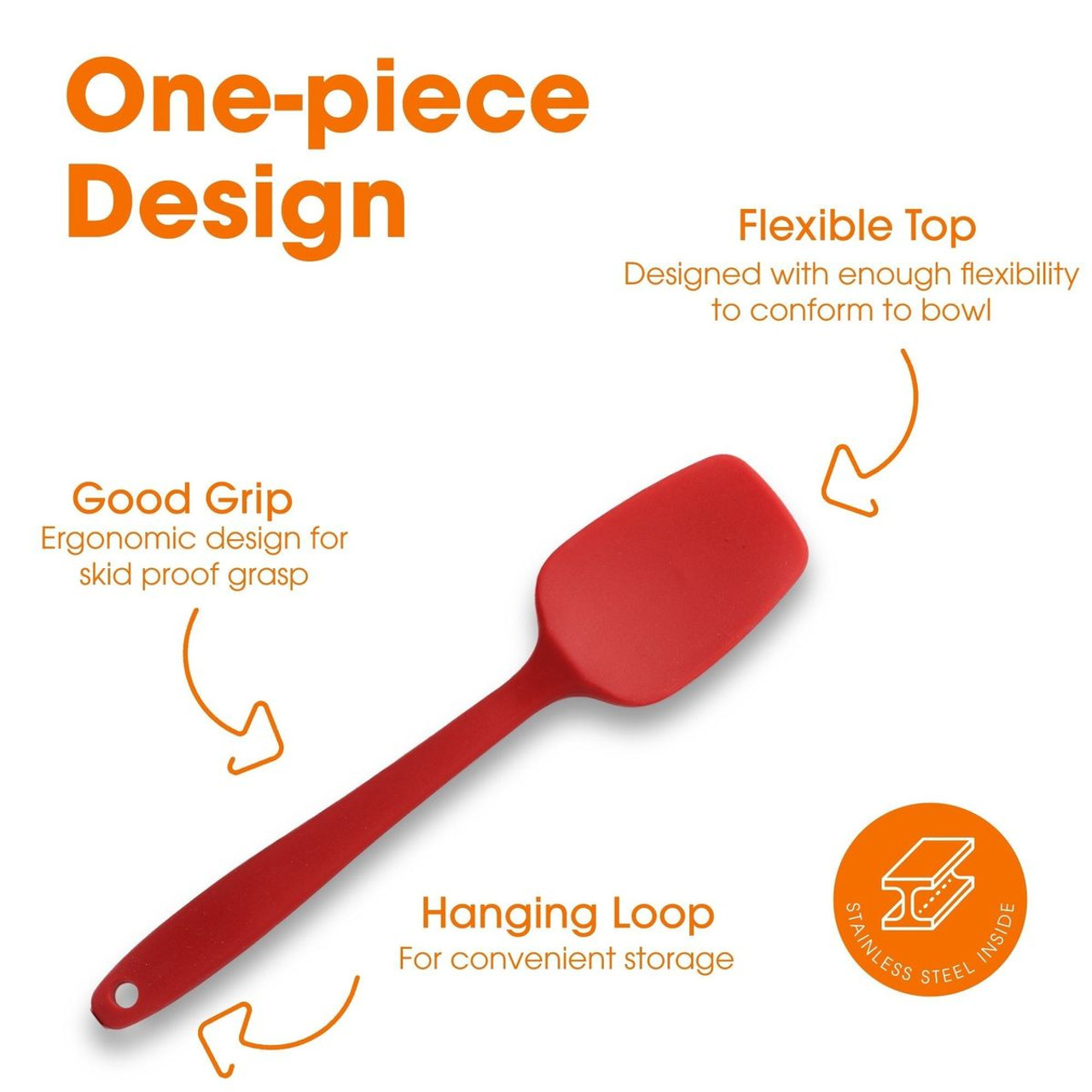 Cheer Collection Silicone Spatula Set for Nonstick Cookware product image