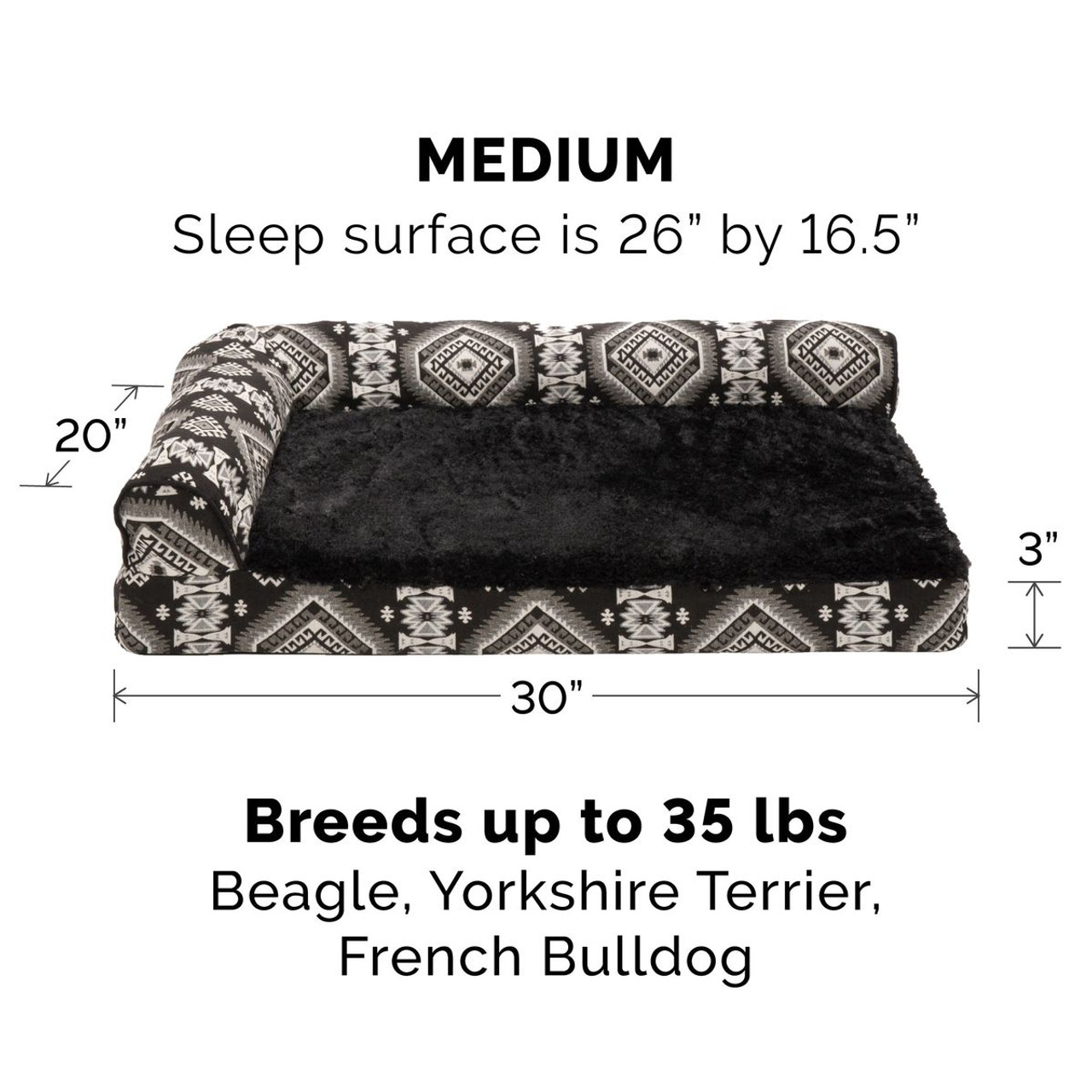 Deluxe Southwest Chaise Lounge Dog Bed product image