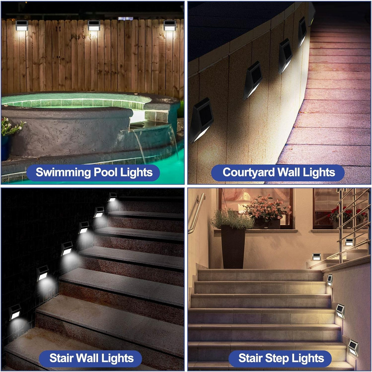 Stainless Steel Solar Light for Stairs & Pathways (8-Pack) product image