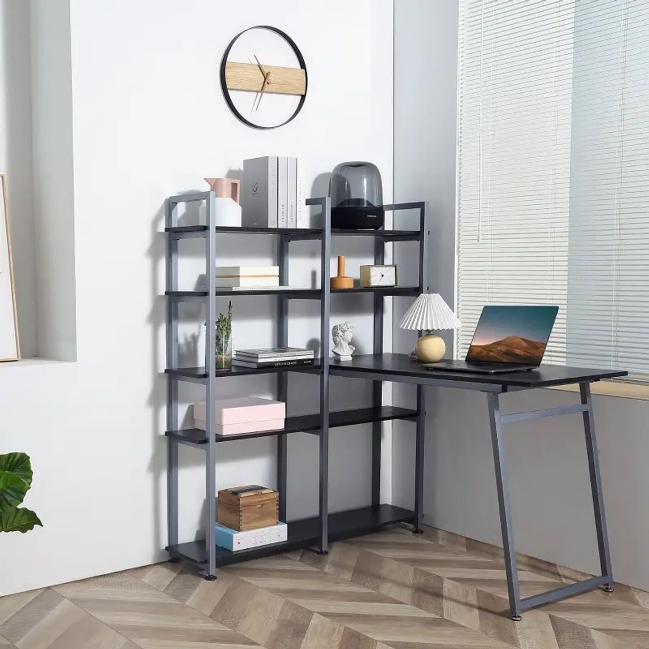 5-Tier Versatile L-Shaped Computer Desk by HOMCOM® product image