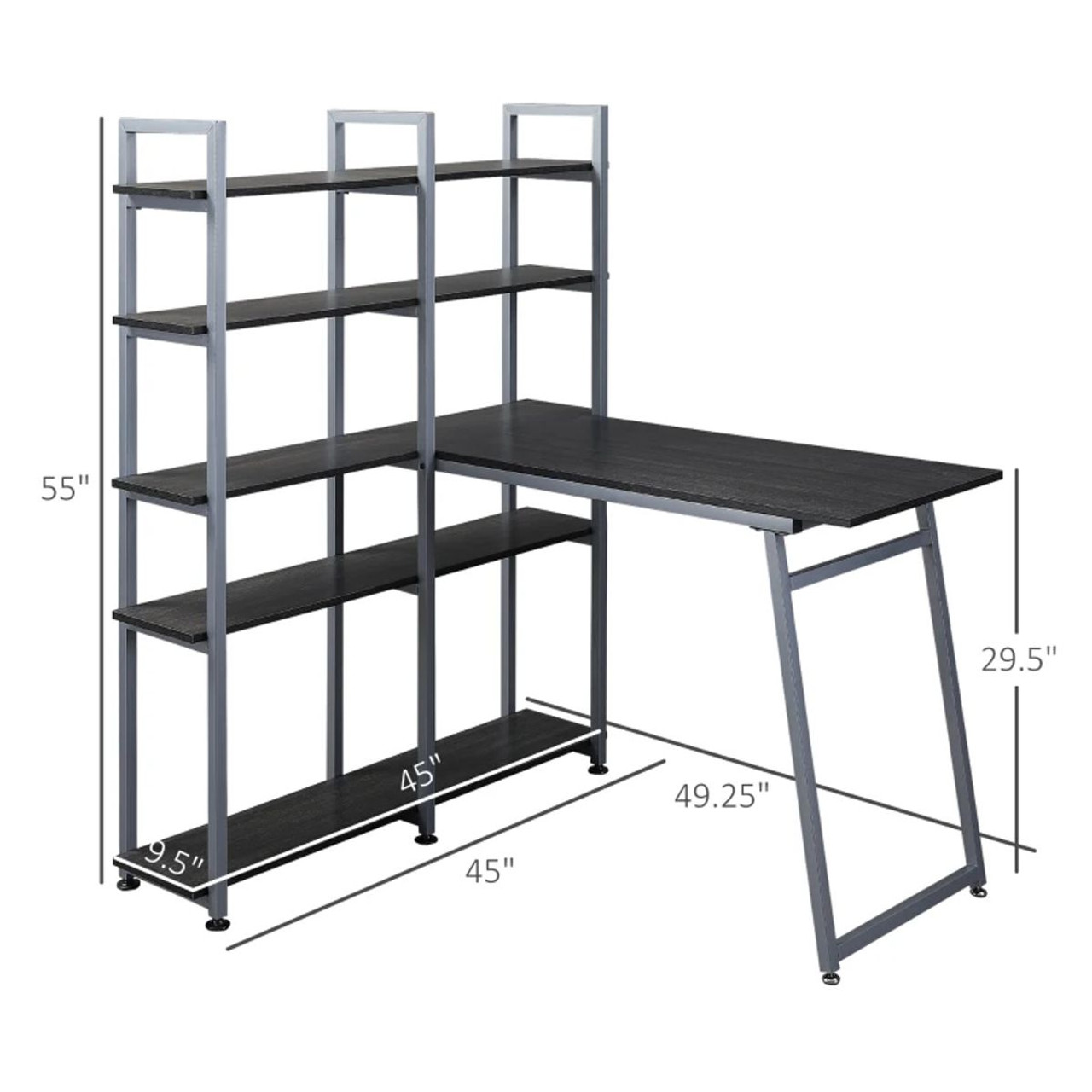 5-Tier Versatile L-Shaped Computer Desk by HOMCOM® product image