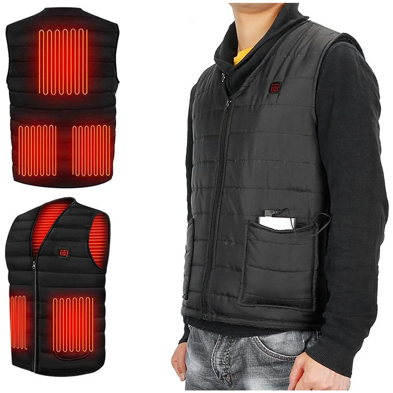 N'Polar™ USB-Heated Jacket Vest with Power Bank product image