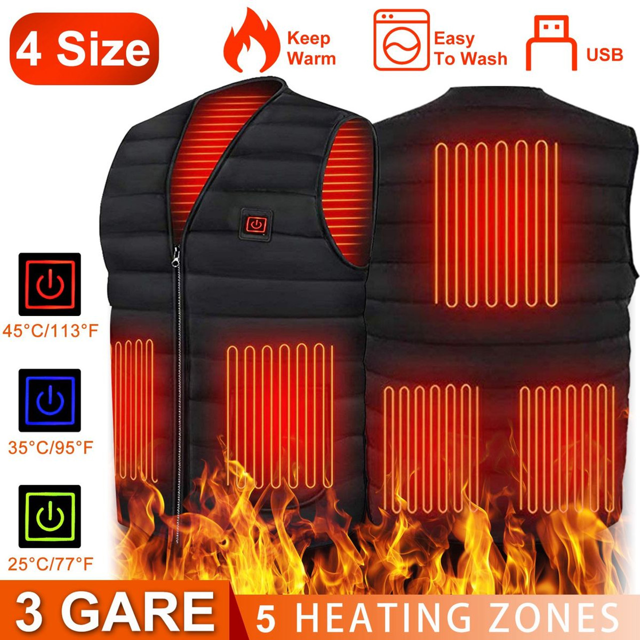 N'Polar™ USB-Heated Jacket Vest with Power Bank product image