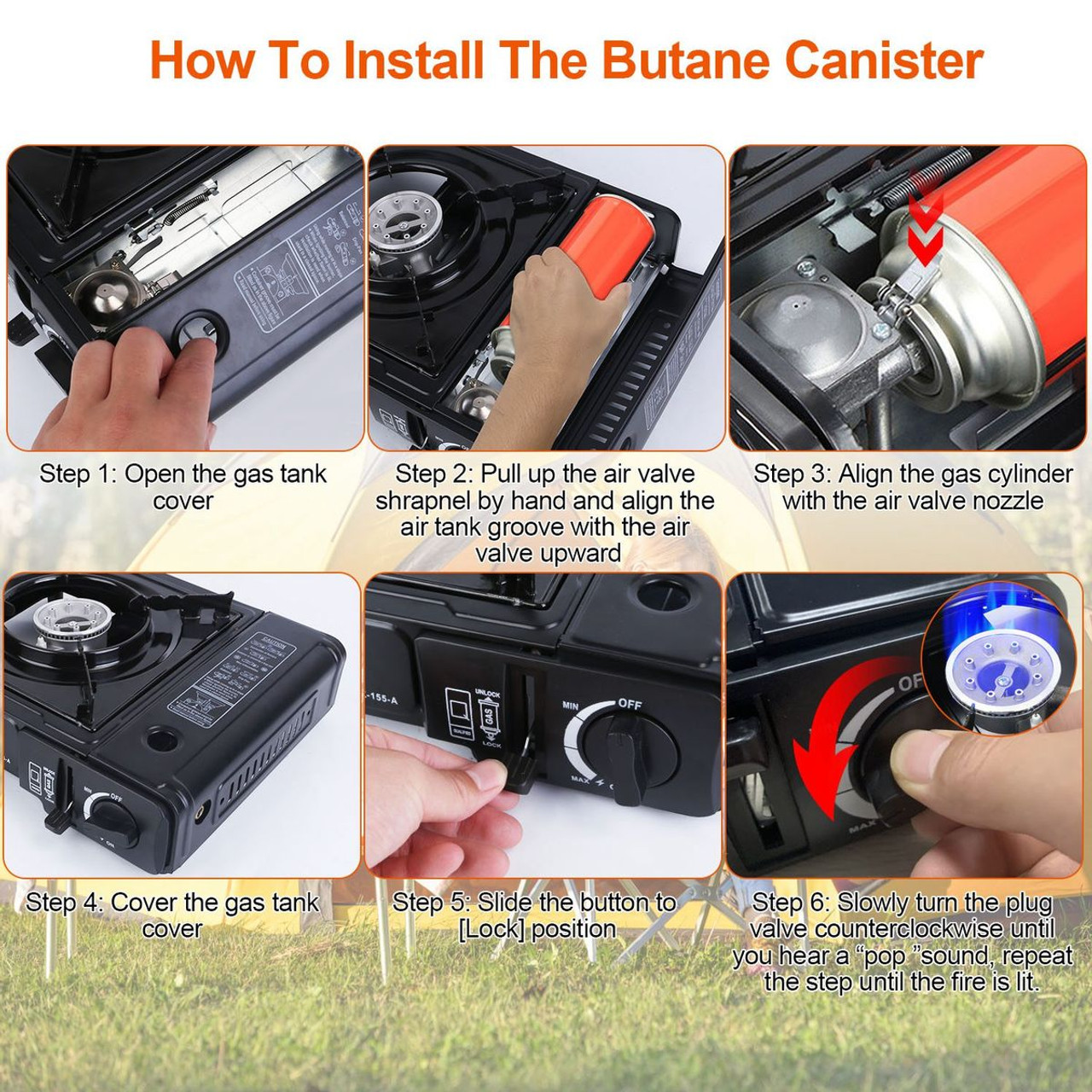 iMounTEK® 3300W Portable Camping Dual Fuel Stove product image