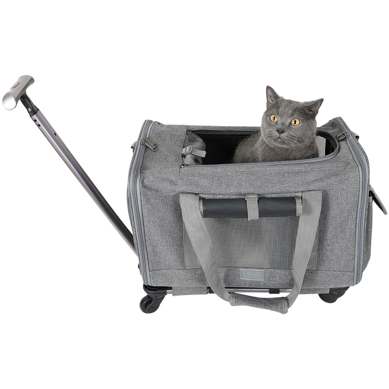 Rolling Pet Carrier with Telescopic Handle & Shoulder Strap by iMounTEK® product image