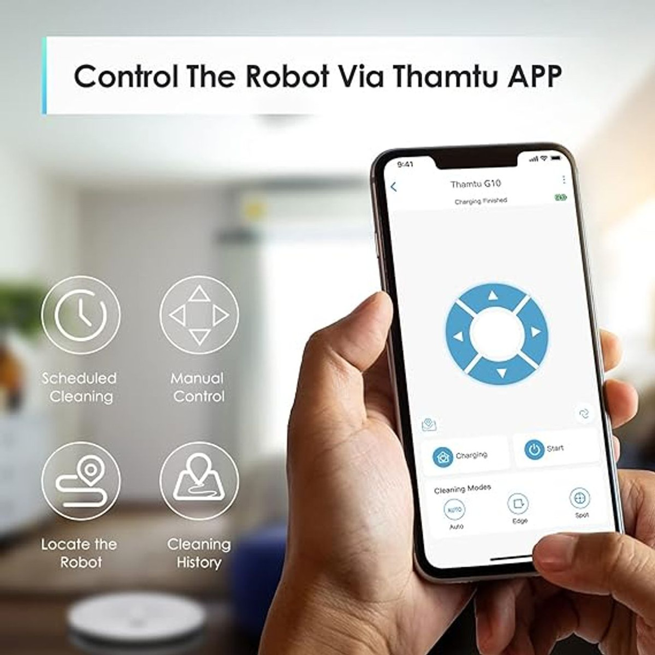 Thamtu® G10 Robot Vacuum, 2,700Pa Suction, Self-Charging product image