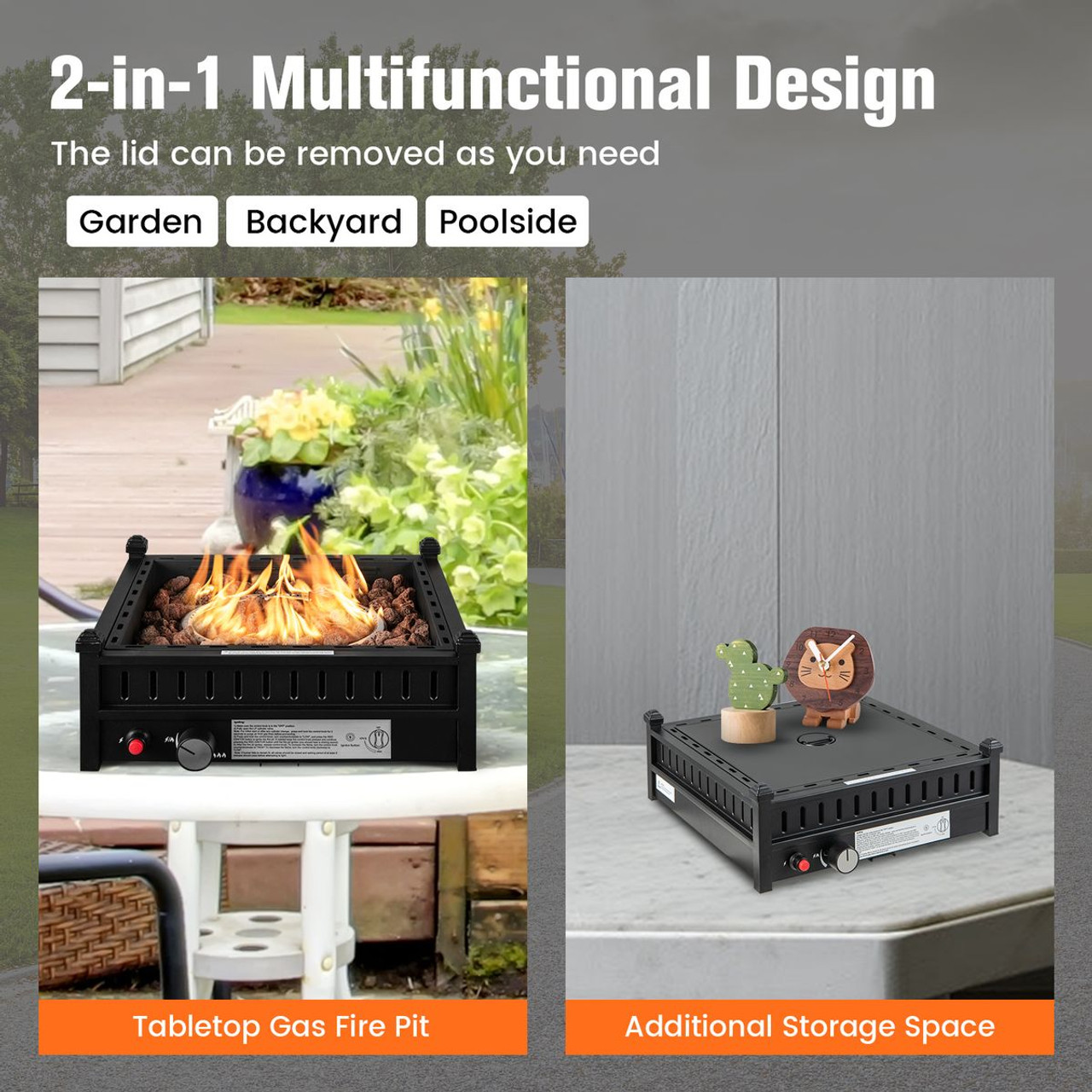 16.5-Inch Tabletop Propane Fire Pit with Simple Ignition System product image