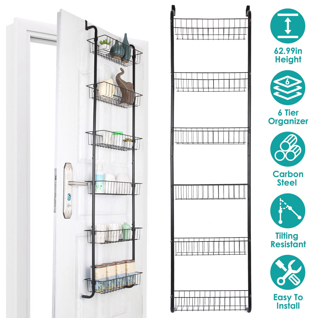 NewHome™ 6-Tier Over-the-Door Pantry Organizer Rack product image