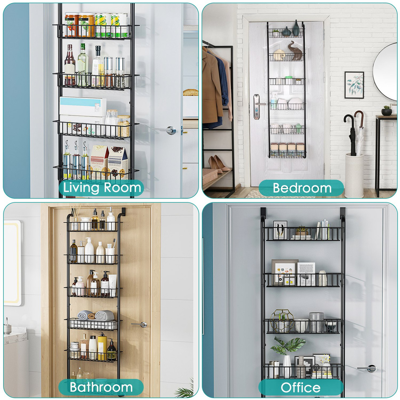 NewHome™ 6-Tier Over-the-Door Pantry Organizer Rack product image