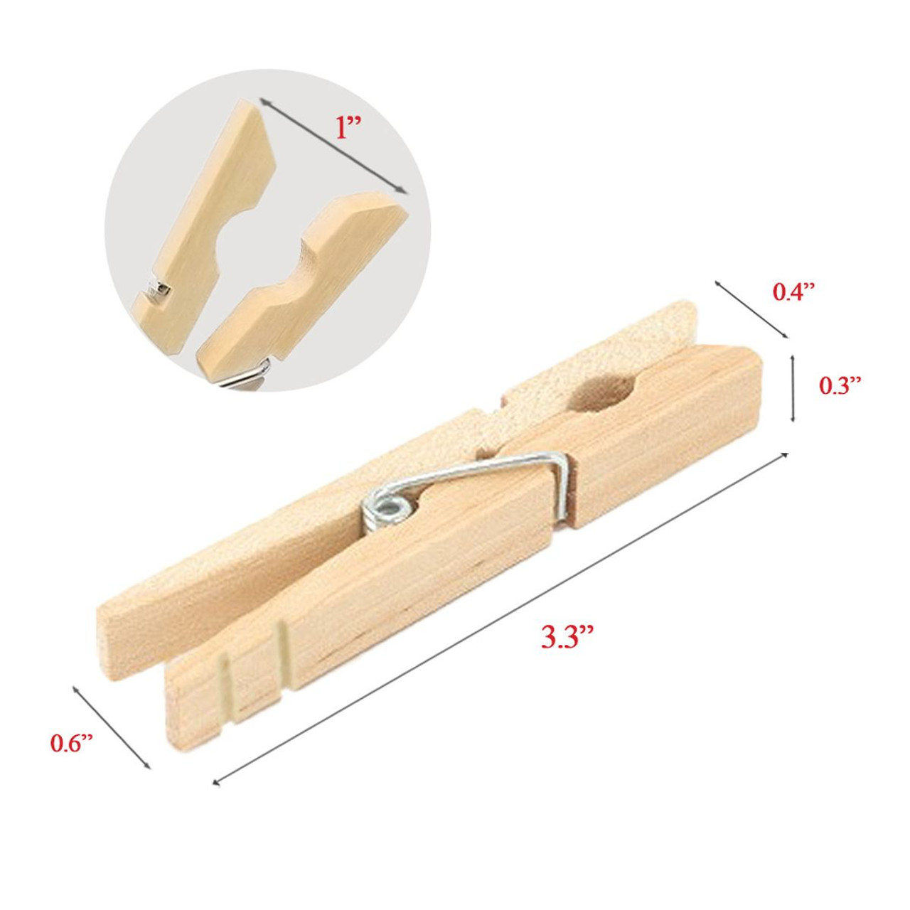 FENZER™ Wooden Laundry Clothes Pins (100-Pack) product image