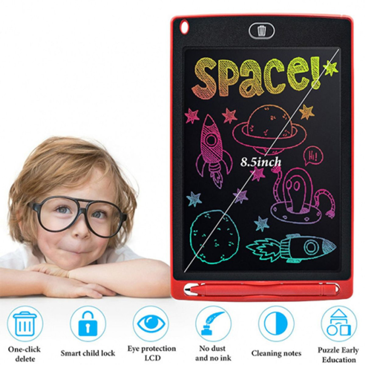 Kids' 8.5-Inch LCD Colorful Writing Tablet product image