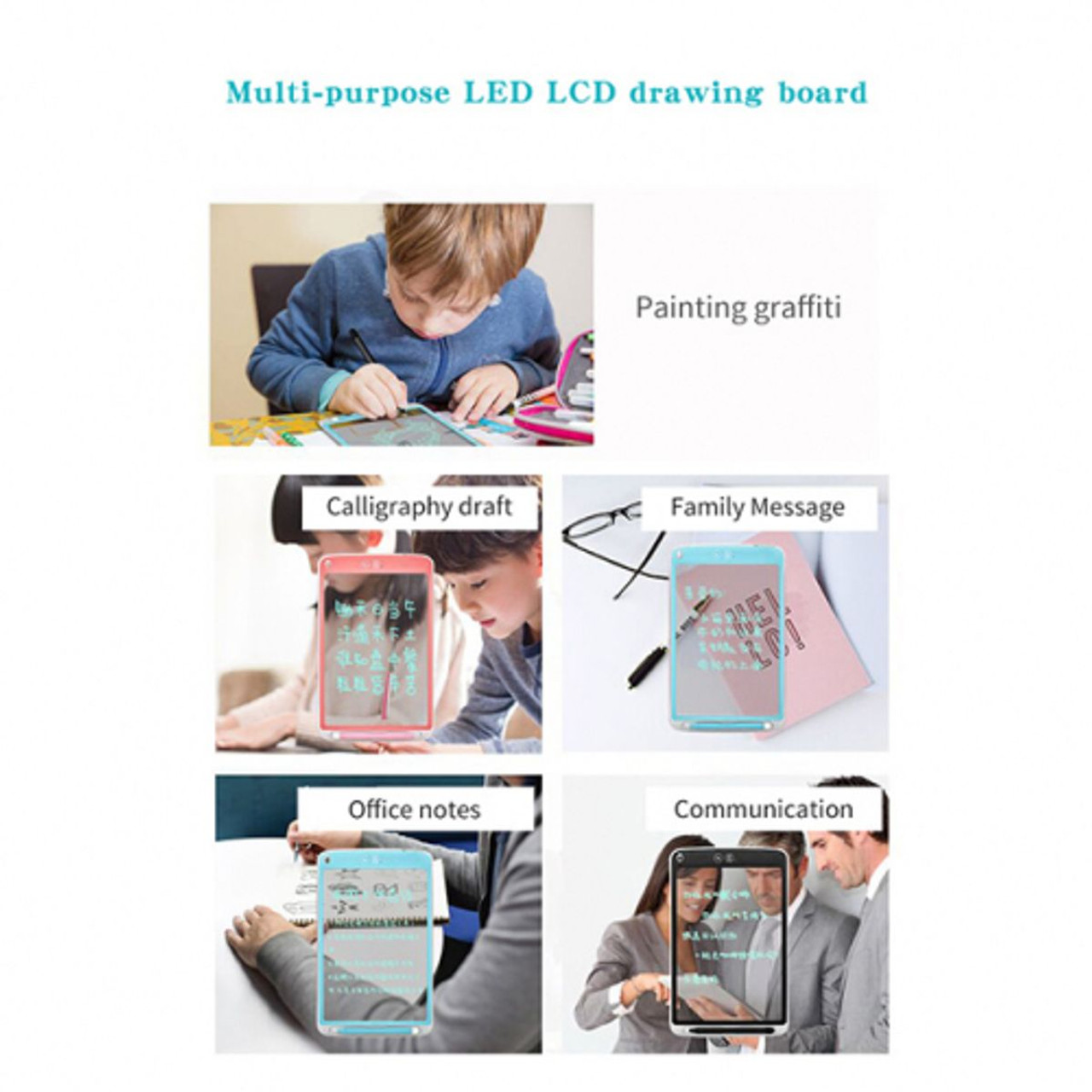 Kids' 8.5-Inch LCD Colorful Writing Tablet product image