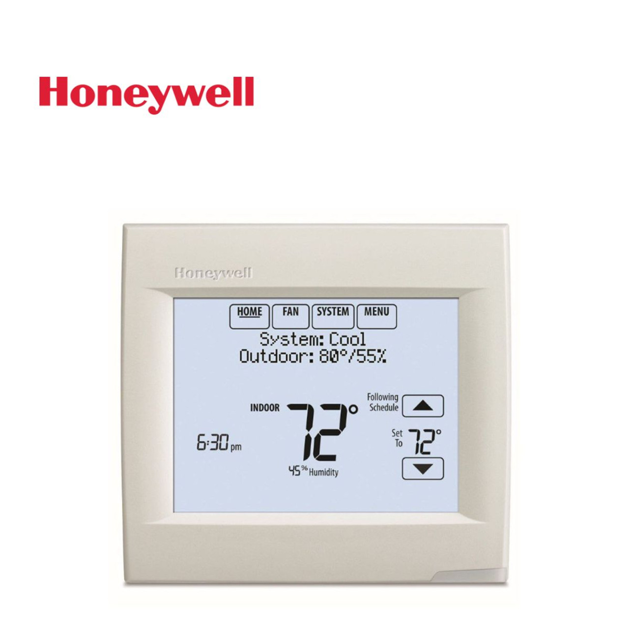 Honeywell Vision Pro 8000 Single Stage Touch Screen Thermostat product image