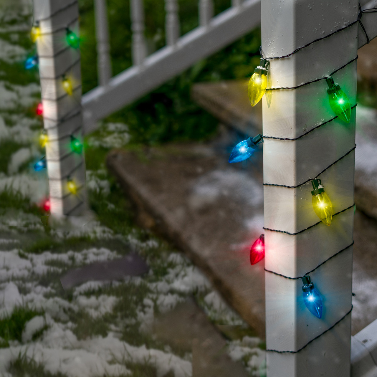 Solar Multicolor 12-LED Bulb String Light (1- to 4-Pack) product image