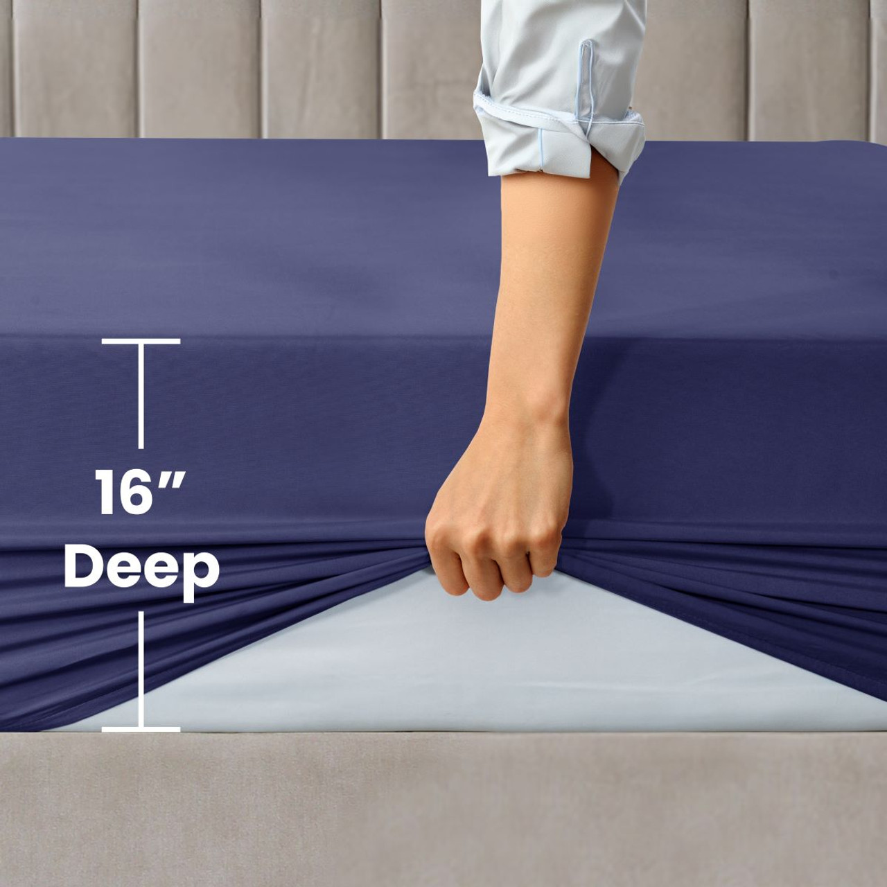 Premium Soft 16-Inch Deep Pocket Fitted Sheet product image