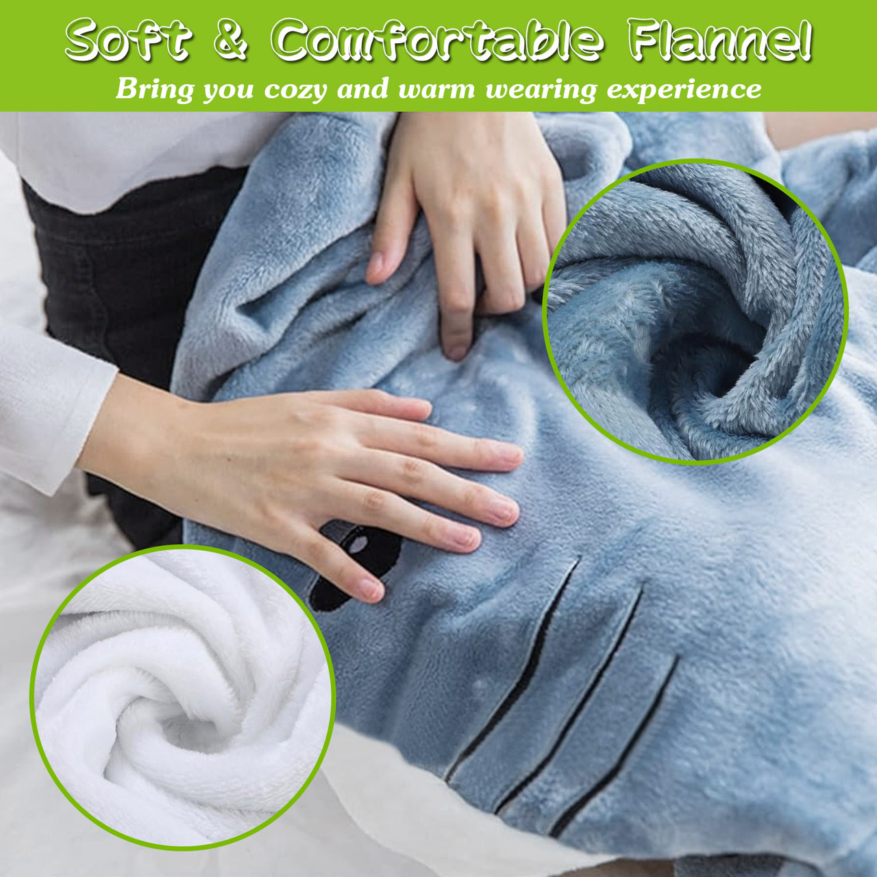 Kids' Shark Wearable Hooded Blanket by NewHome™ product image