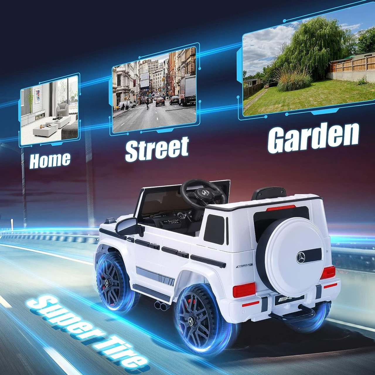 Kids' AMG G-Wagon Ride-on Car with Parent Control product image