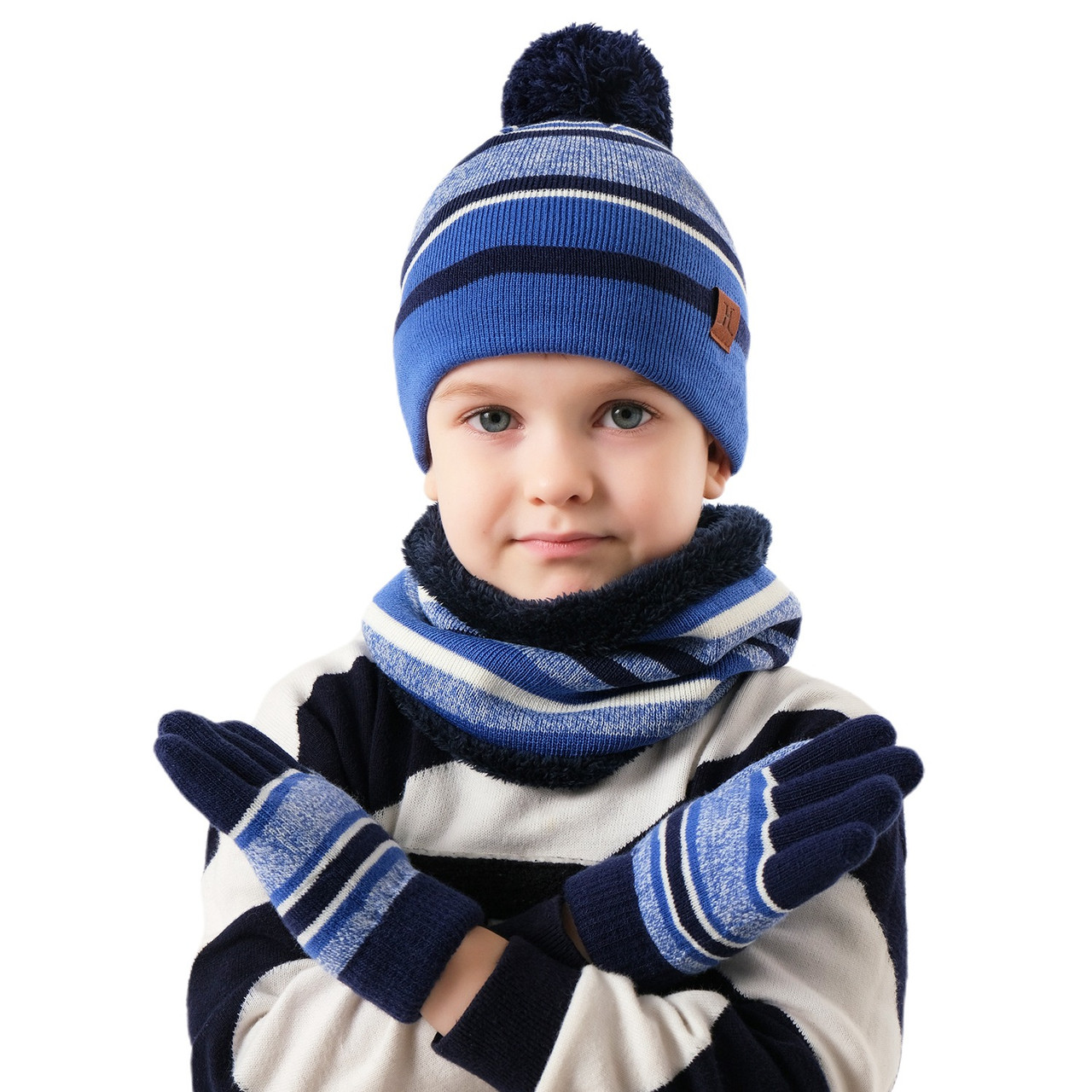 N'Polar™ Kids' Knitted Hat, Scarf, and Gloves product image