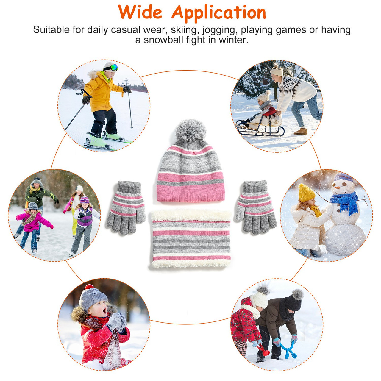 N'Polar™ Kids' Knitted Hat, Scarf, and Gloves product image