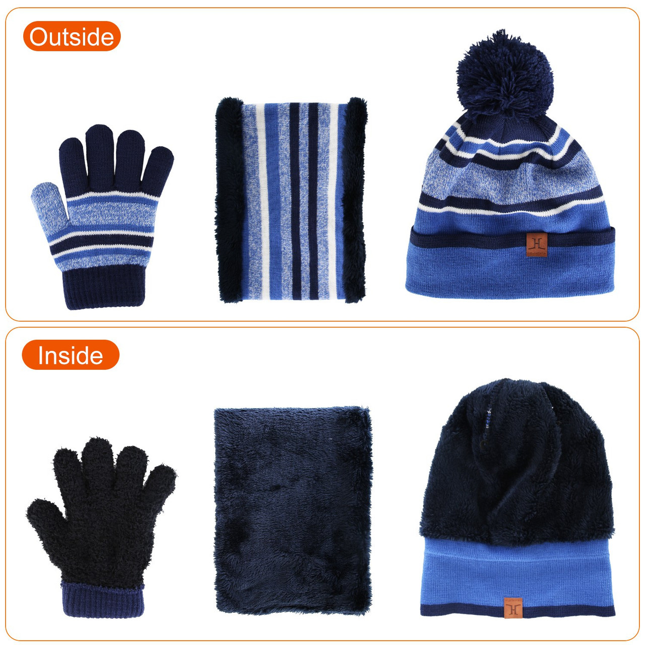 N'Polar™ Kids' Knitted Hat, Scarf, and Gloves product image