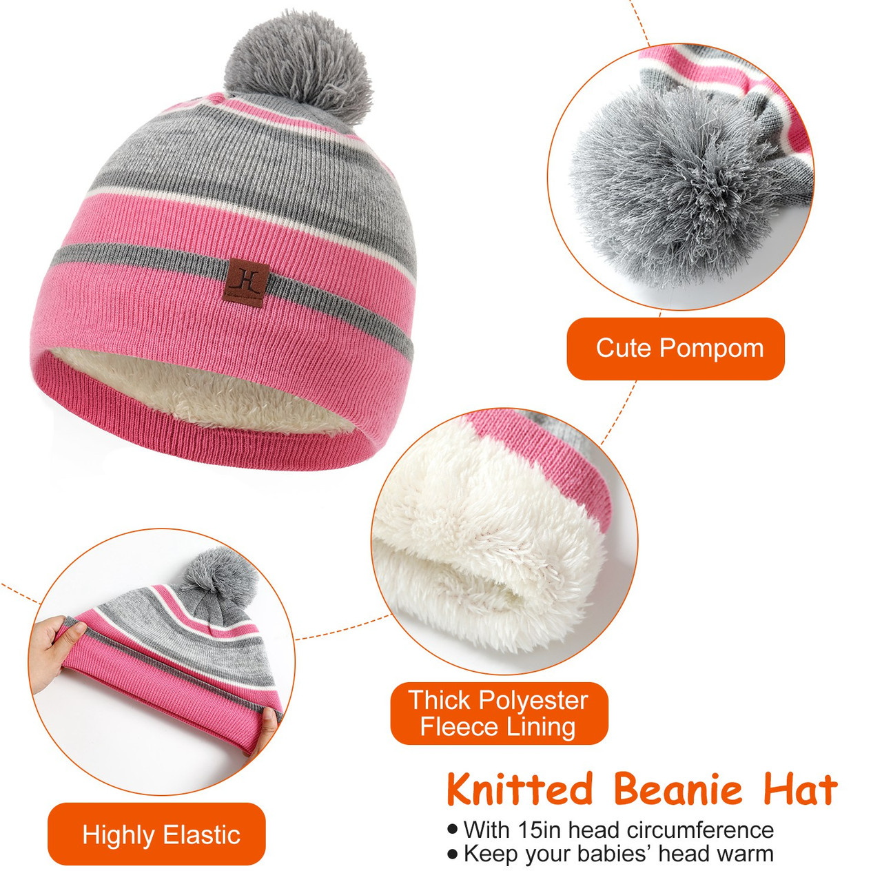 N'Polar™ Kids' Knitted Hat, Scarf, and Gloves product image