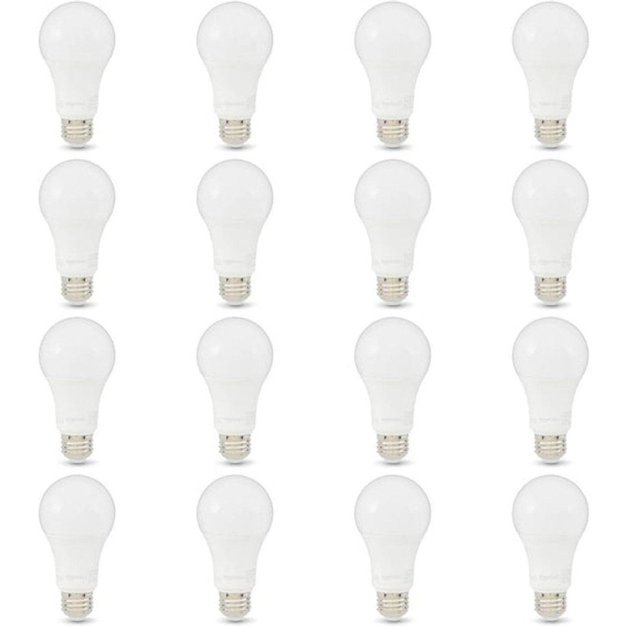 A19 LED Warm White 3000K Light Bulb by Amazon Basics® (12- or 16-Pack) product image