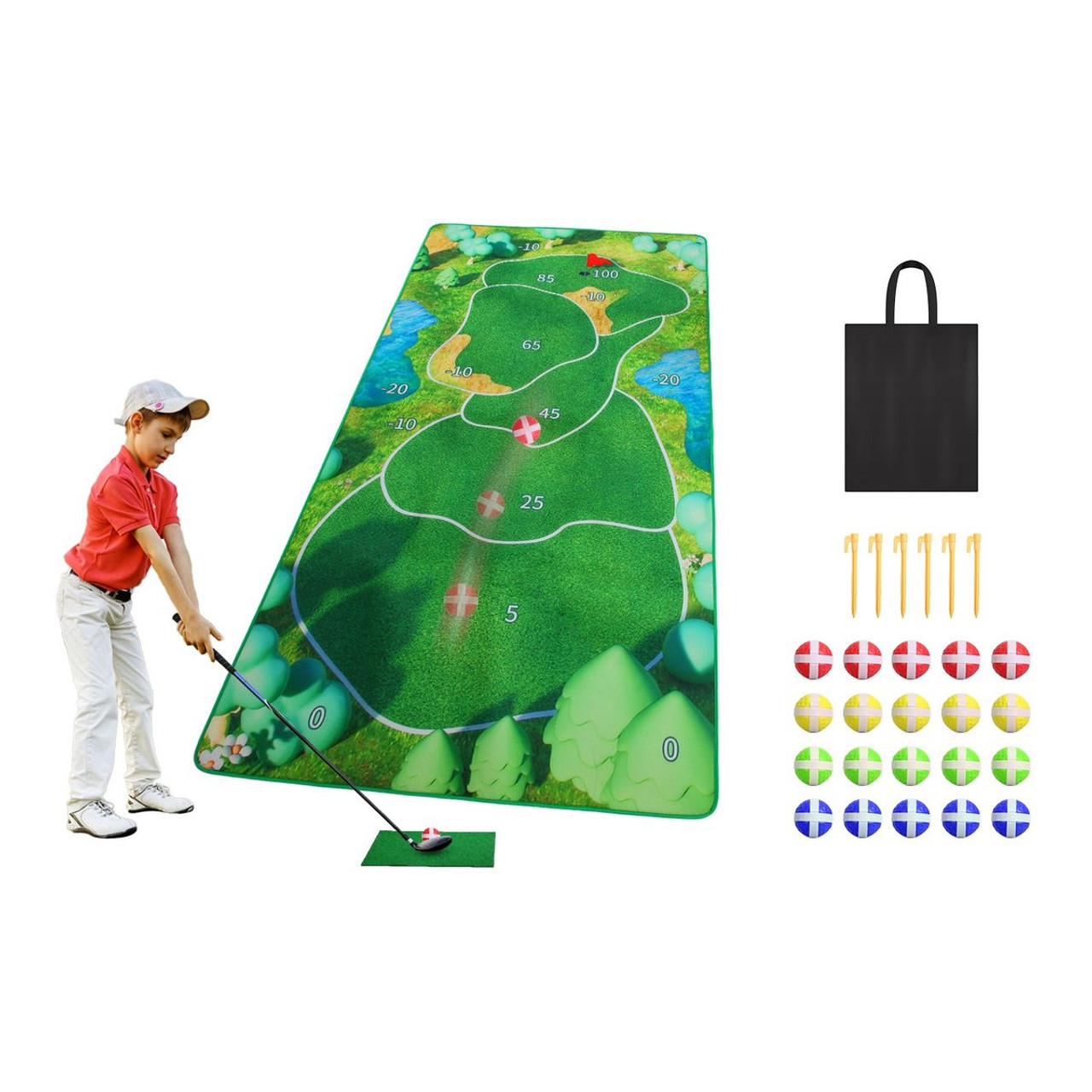 iMounTEK® Kids' Portable Golf Training Mat Set product image