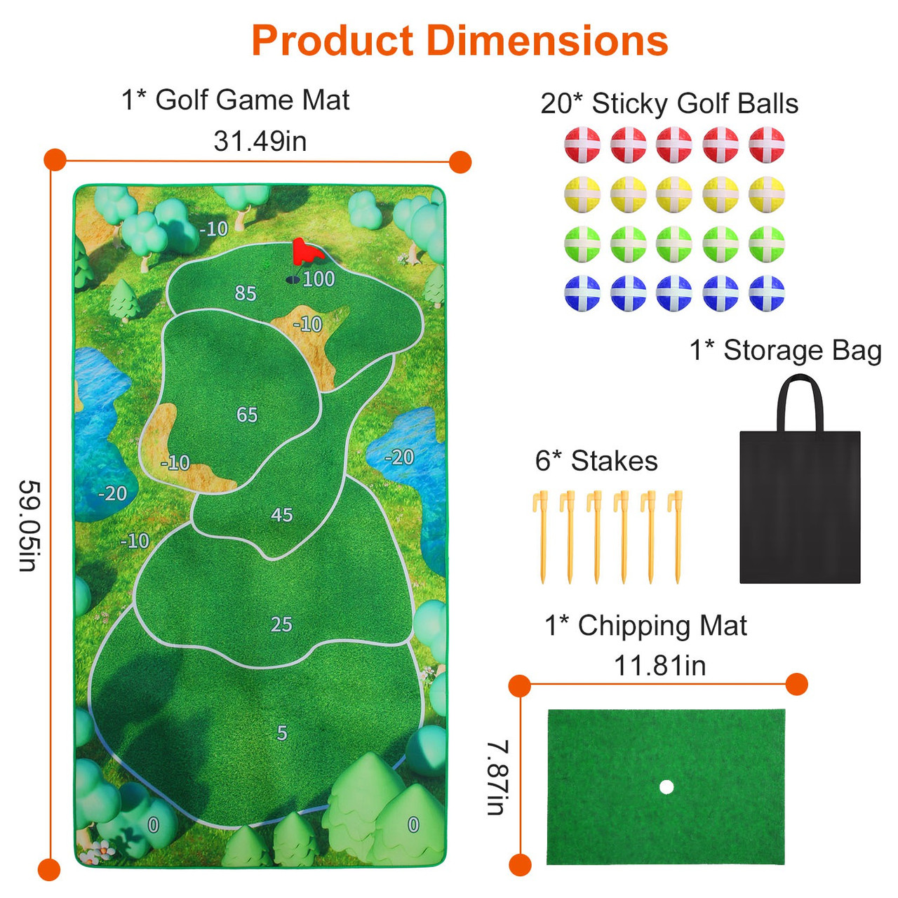 iMounTEK® Kids' Portable Golf Training Mat Set product image