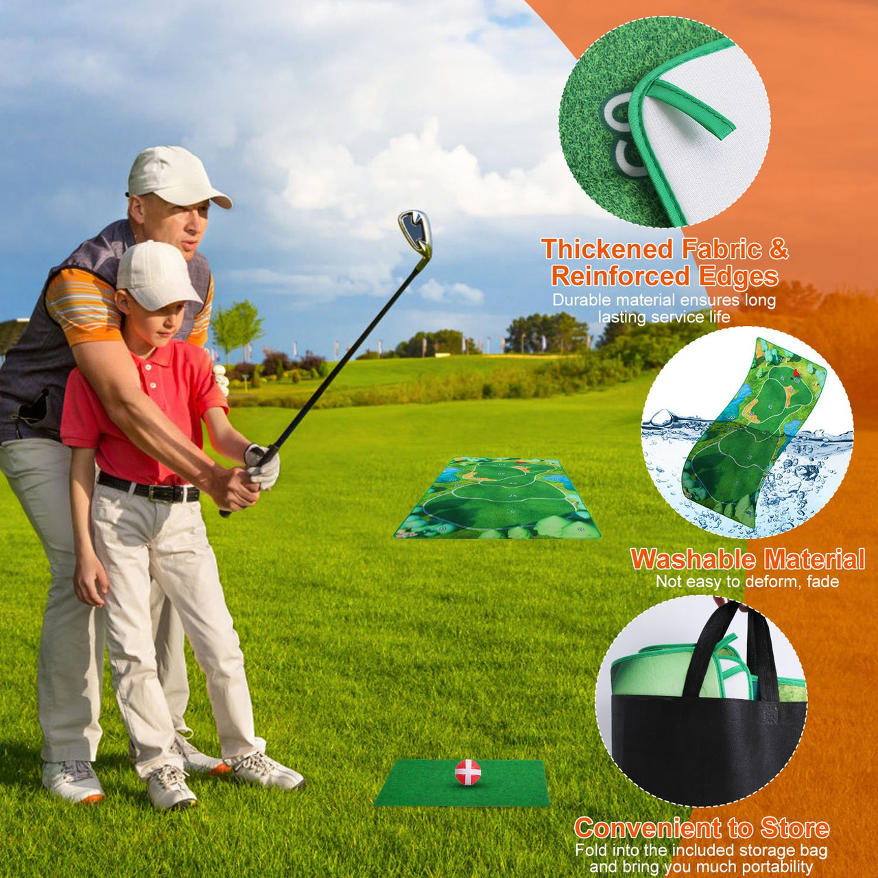 iMounTEK® Kids' Portable Golf Training Mat Set product image