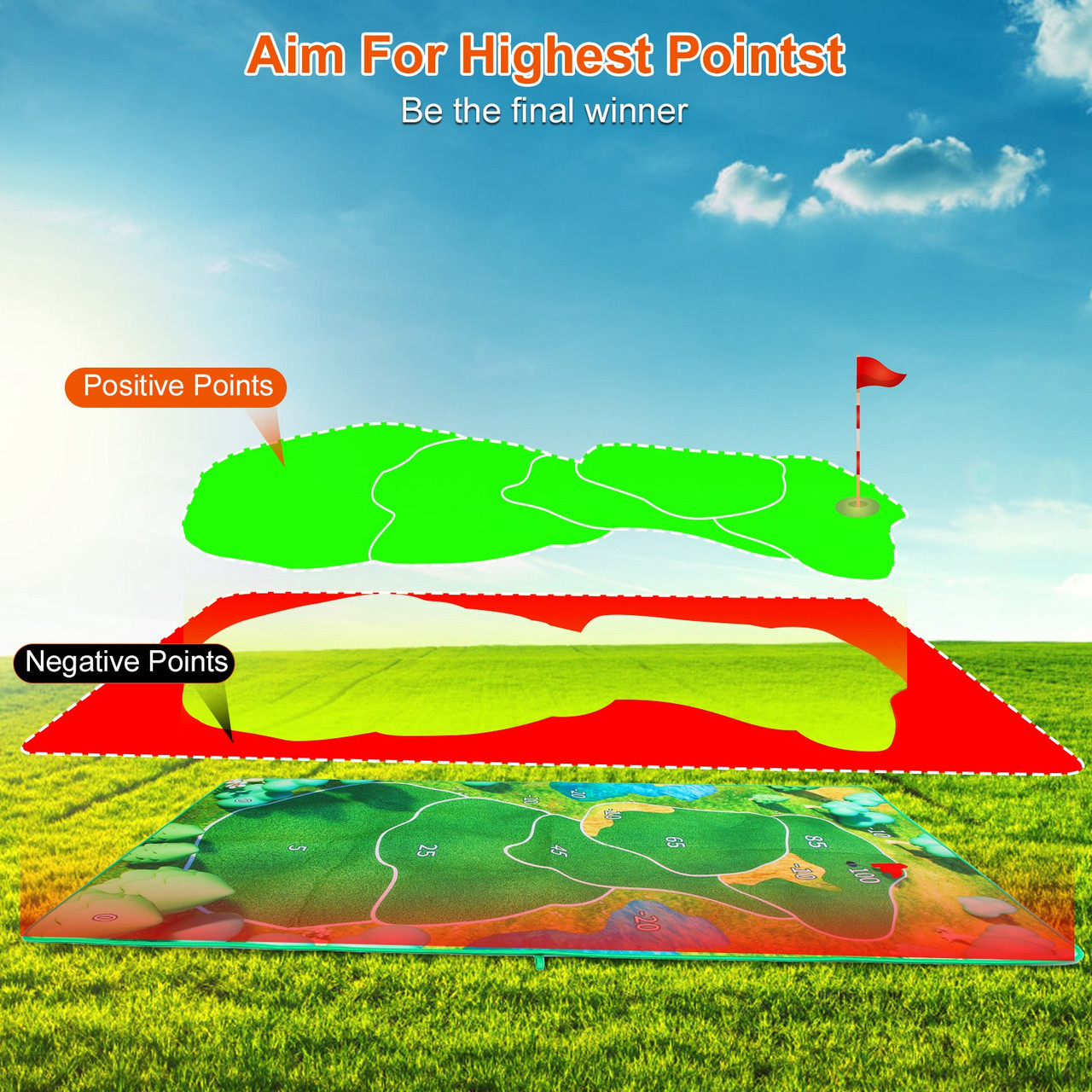 iMounTEK® Kids' Portable Golf Training Mat Set product image