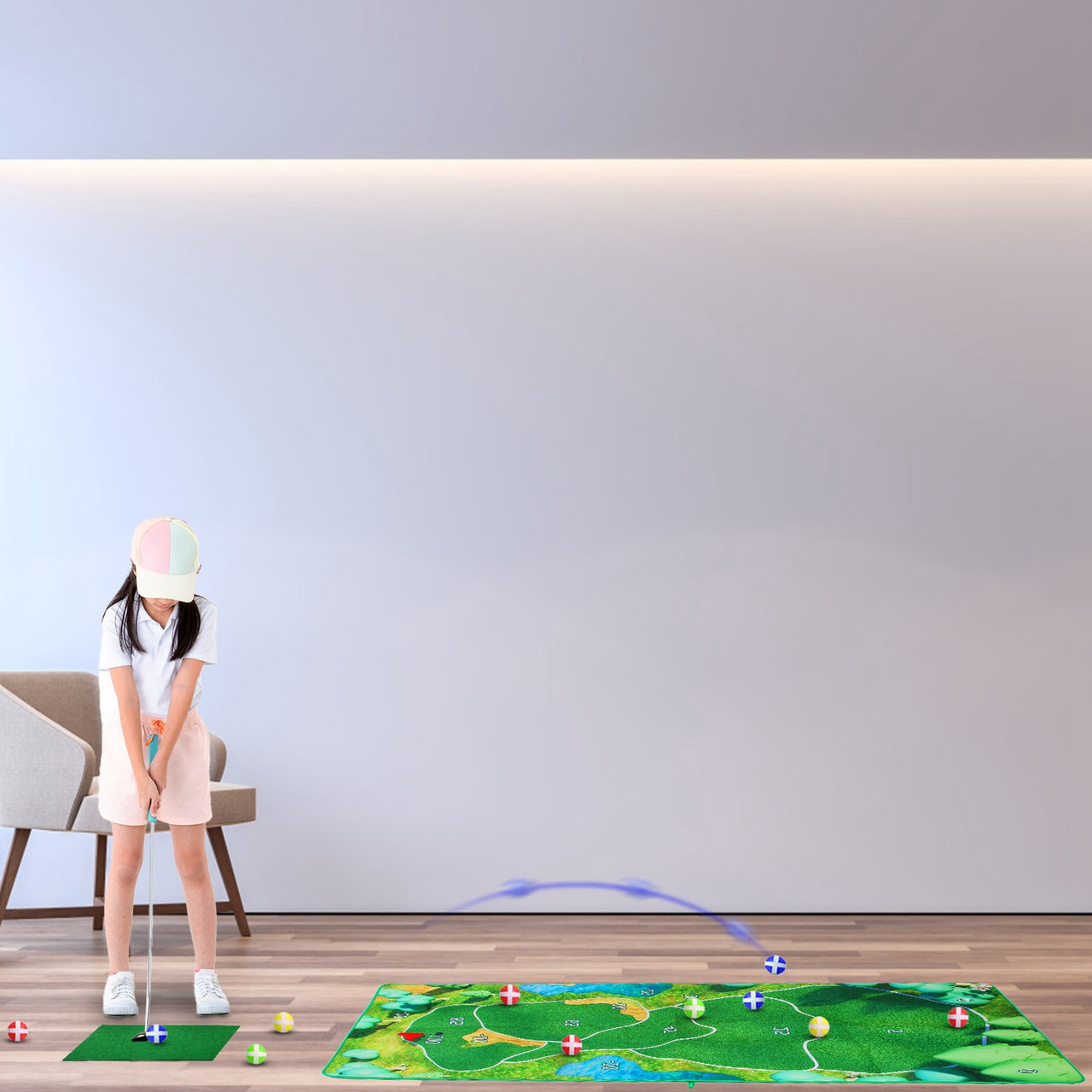 iMounTEK® Kids' Portable Golf Training Mat Set product image