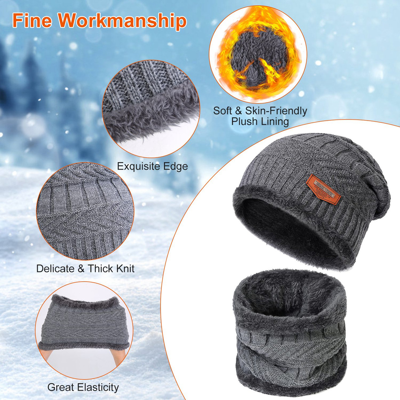 N'Polar™ 3-Piece Beanie Hat, Gloves, & Scarf Bundle product image