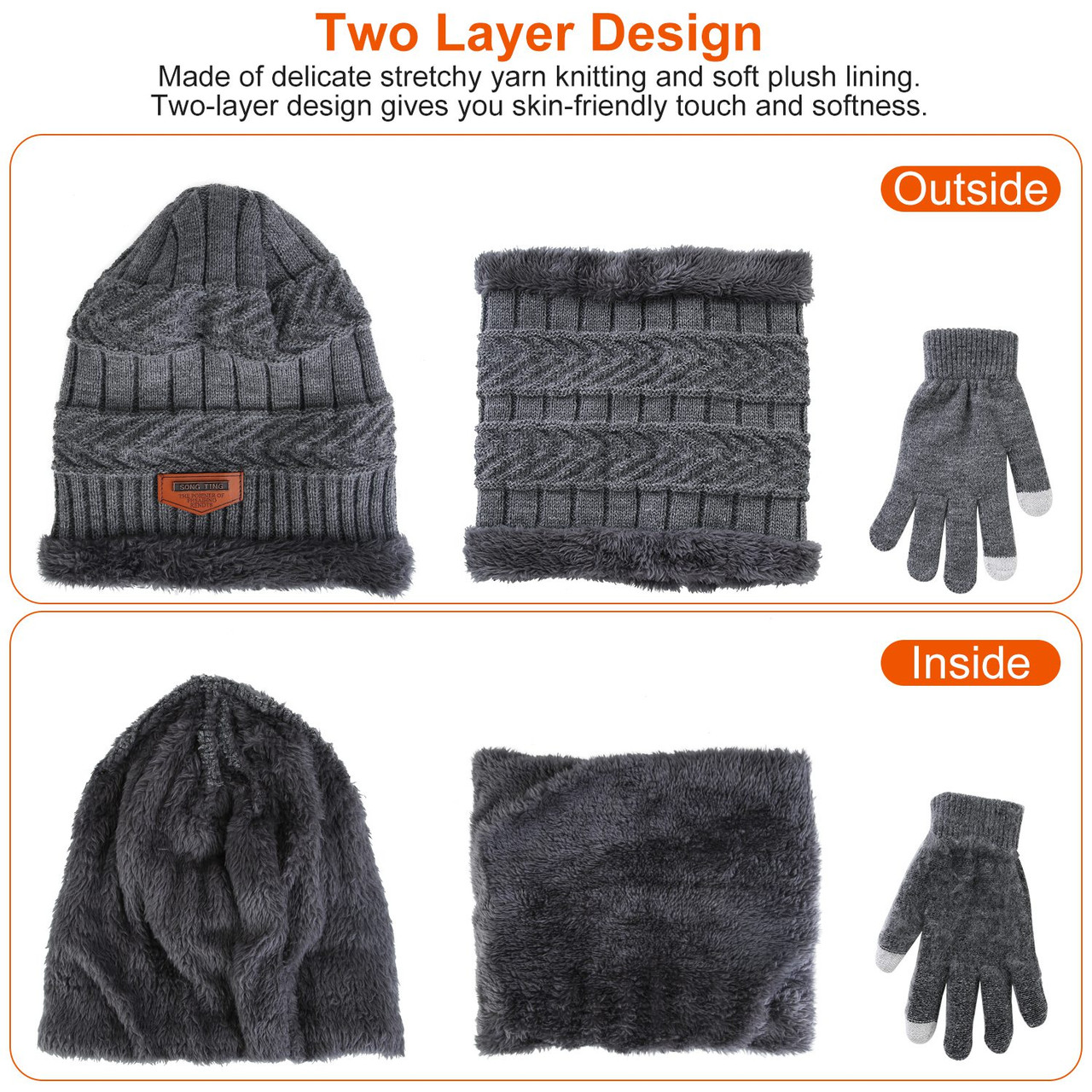 N'Polar™ 3-Piece Beanie Hat, Gloves, & Scarf Bundle product image