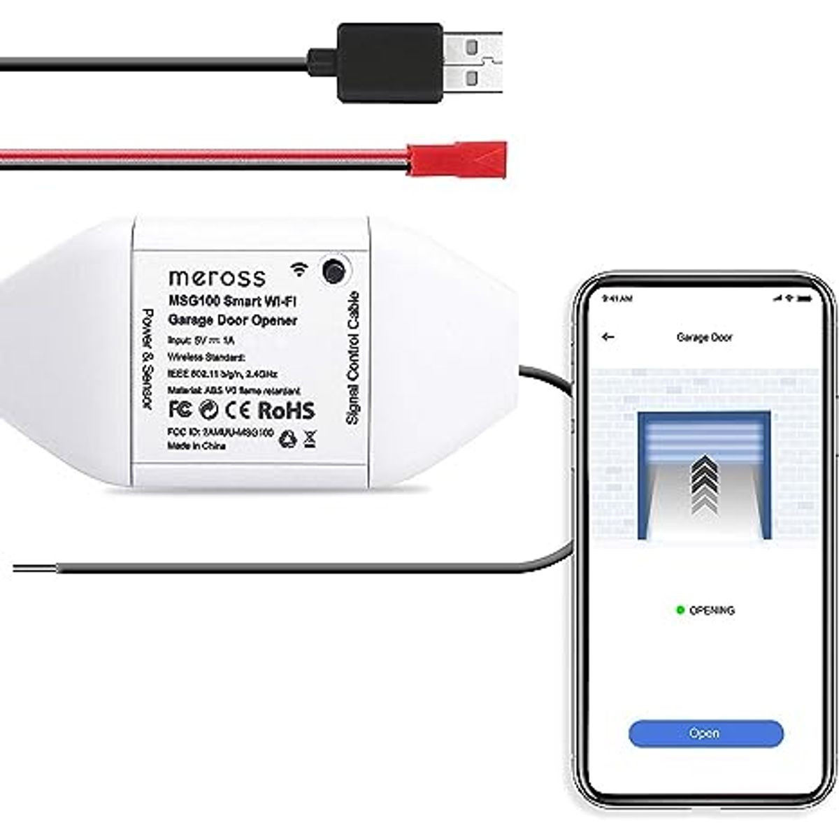 Meross® Smart Wi-Fi Garage Door Opener product image