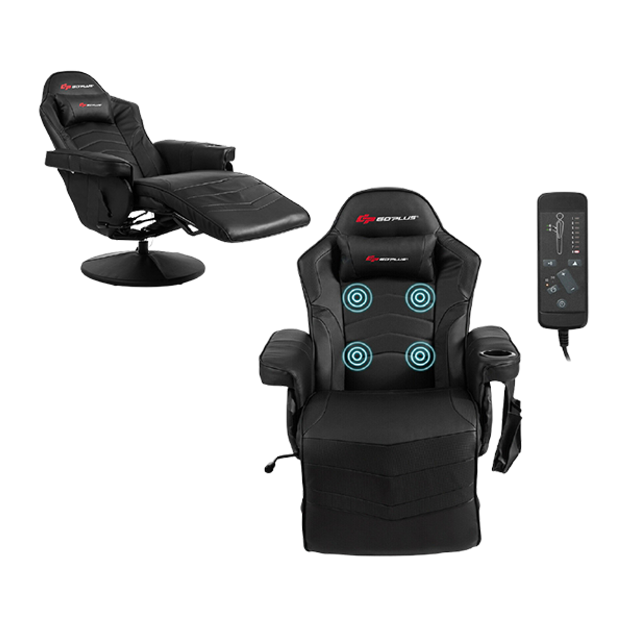 Massaging Swivel Gaming Recliner product image