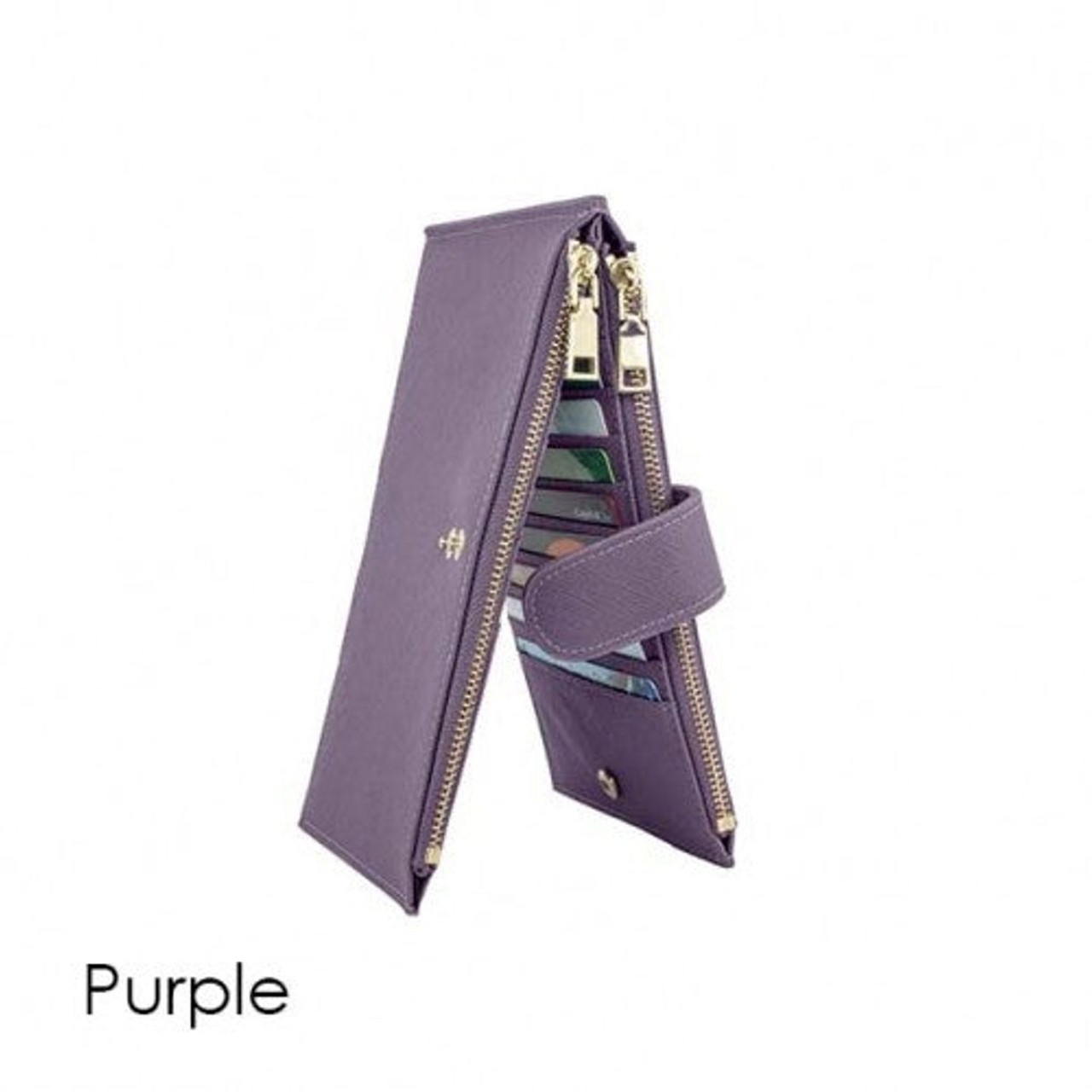 RFID Blocking Multi Card Case Wallet with Zipper Pocket product image