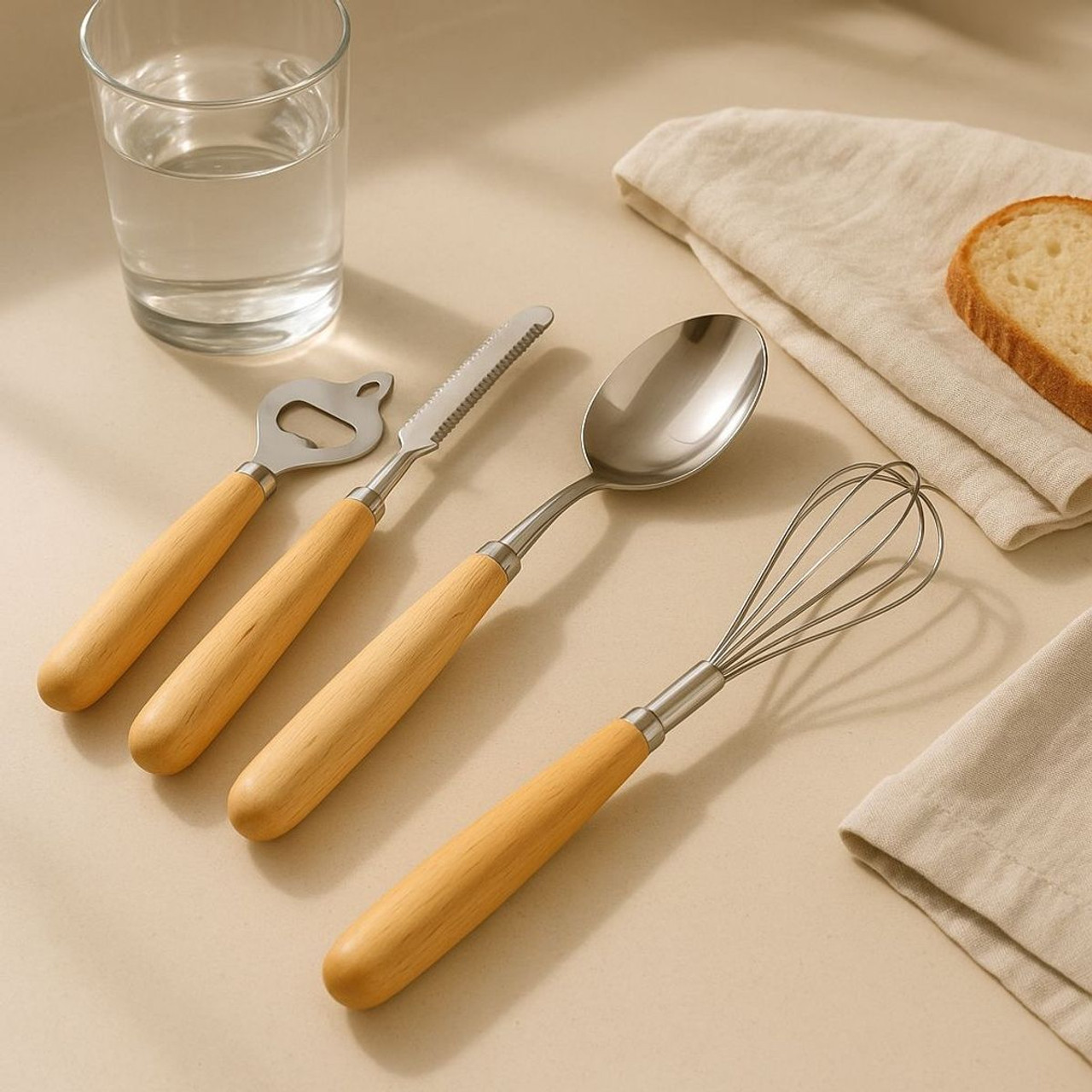 4-Piece Specialty Kitchen Cutlery Set with Opener/Whisk/Serving Spoon/Peeler product image 4-Piece Specialty Kitchen Cutlery Set with Opener/Whisk/Serving Spoon/Peeler product image