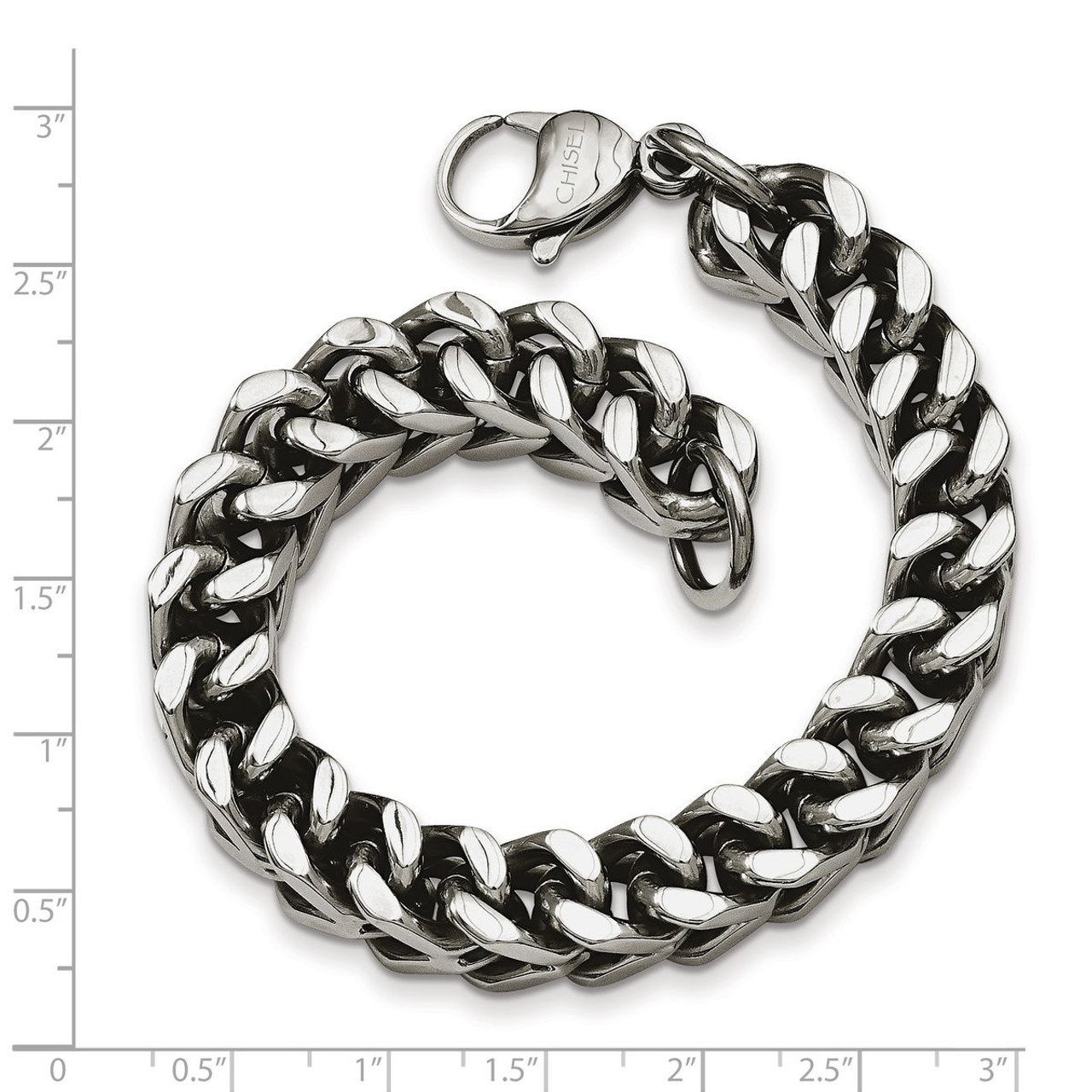 Heavyweight Polished Stainless Steel Bracelet  product image