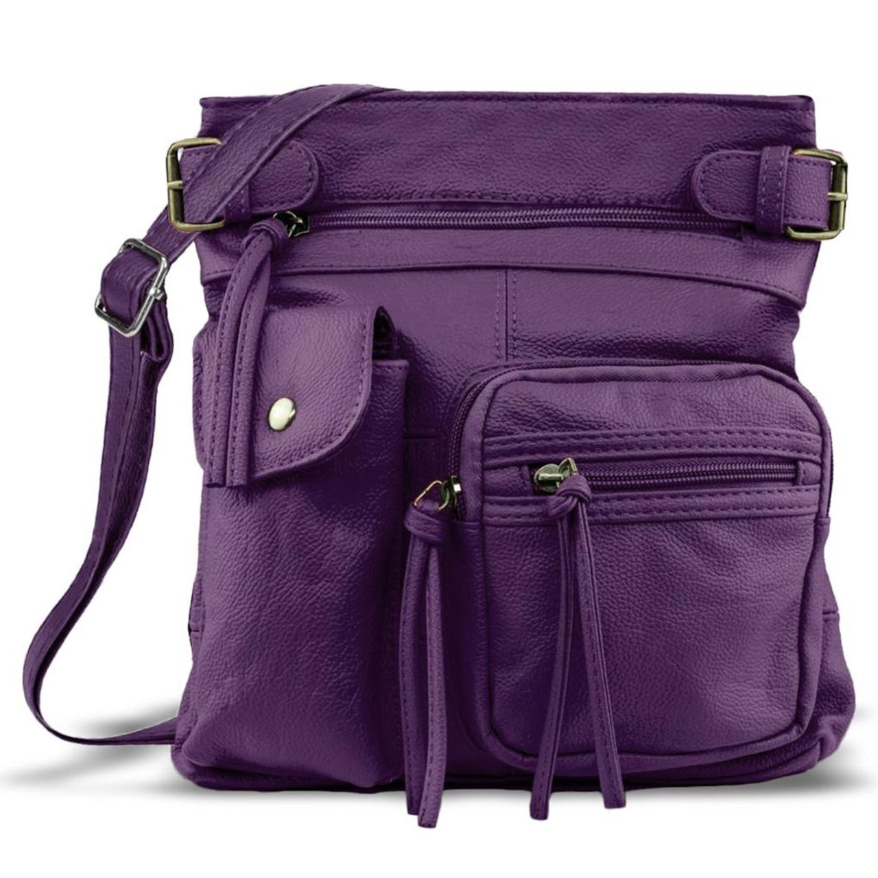 Super Soft Genuine Accent Top Belt Leather Crossbody Bag  product image