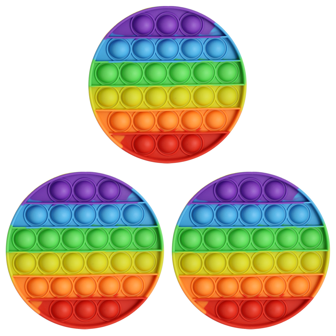 Anti-Stress Rainbow Bubble Pop-It Fidget Toy (1- to 5-Pack) product image