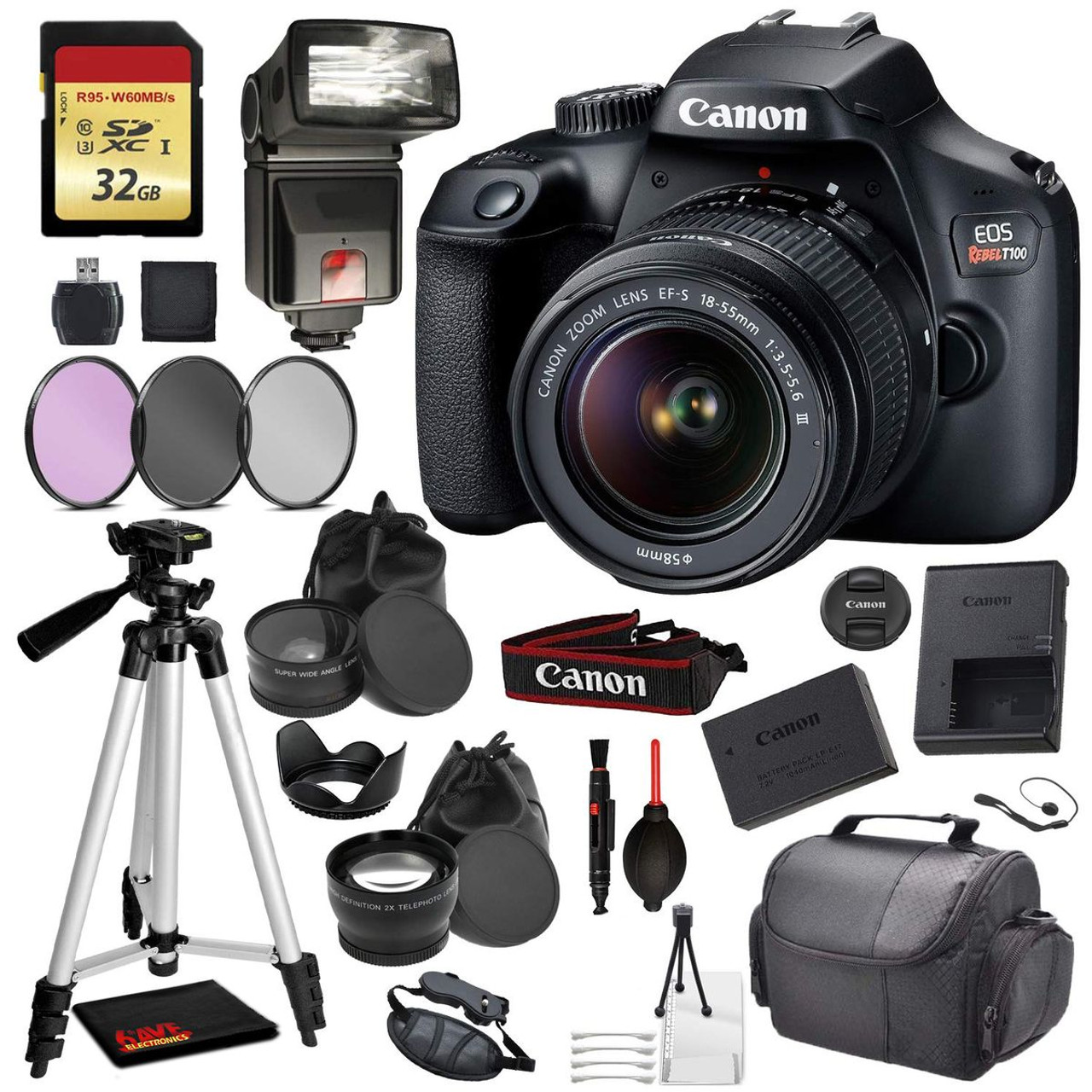 Canon EOS Rebel 4000D DSLR Camera with 18-55mm Lens Kit (Pro Bundle) product image