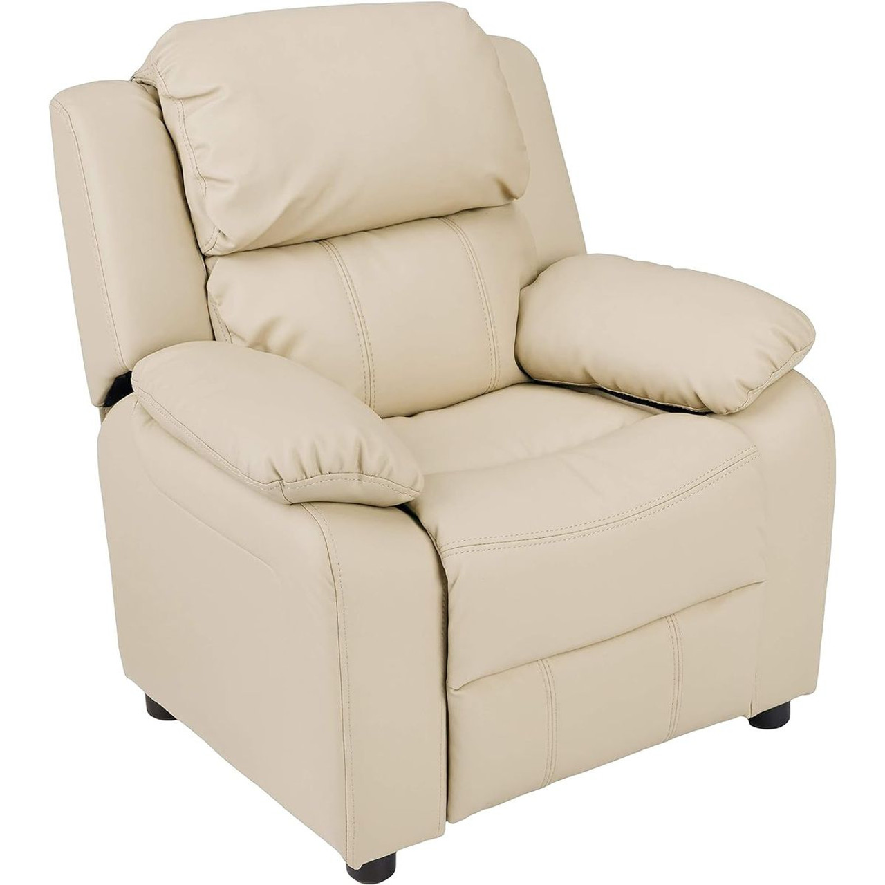 Kids' Faux Leather Recliner with Armrest Storage by Amazon Basics® product image