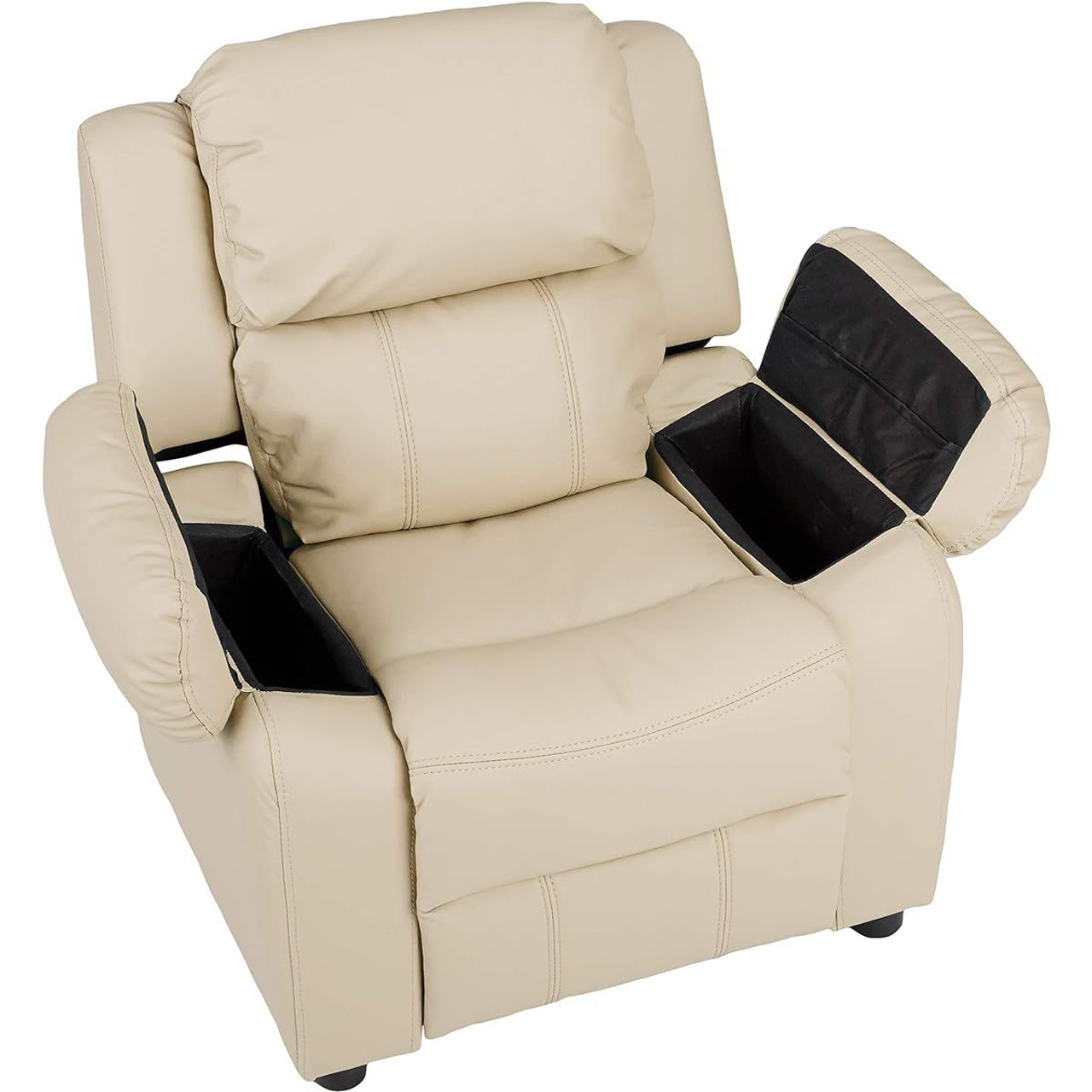 Kids' Faux Leather Recliner with Armrest Storage by Amazon Basics® product image