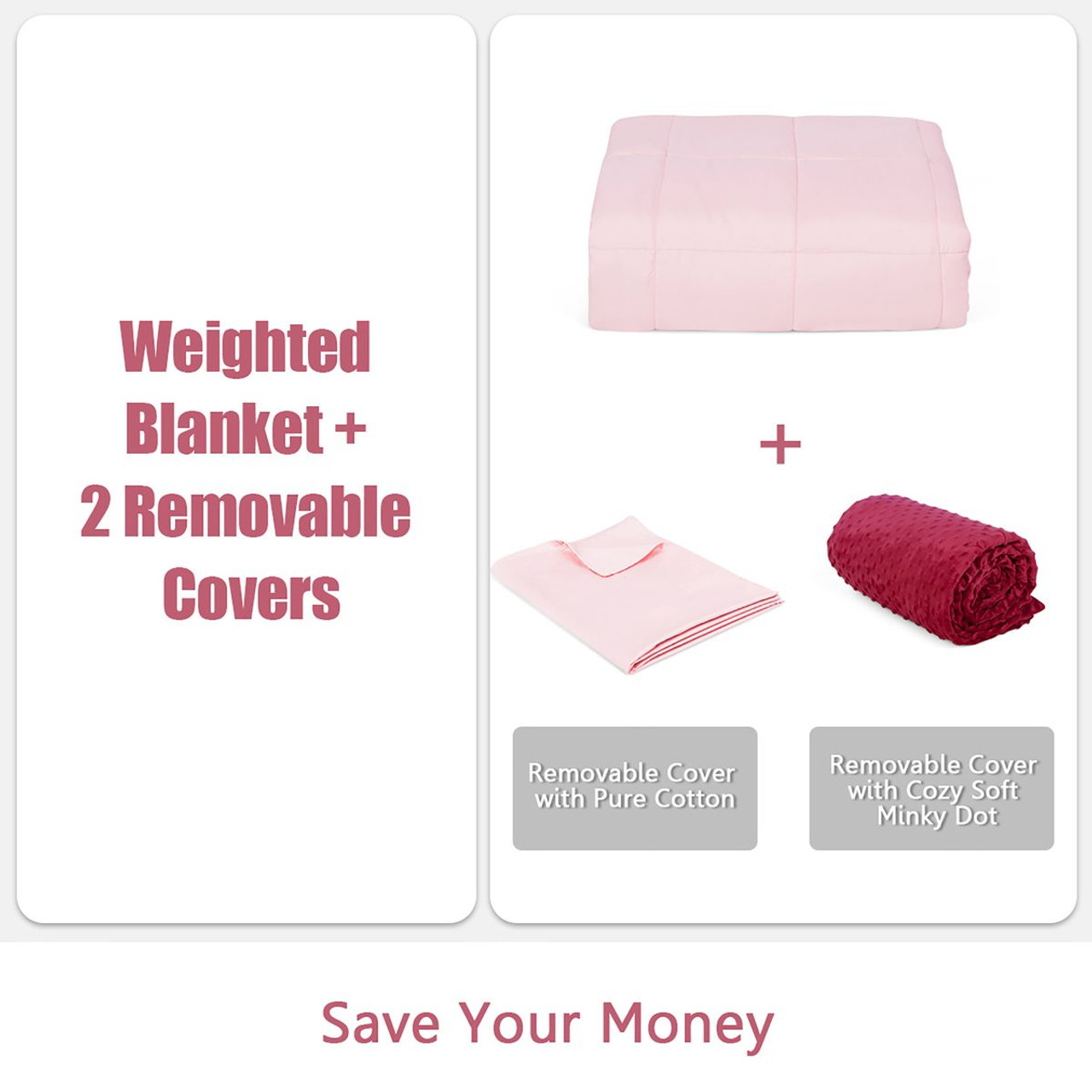 Heavy Weighted Blanket Set with Hot and Cold Duvet Covers product image