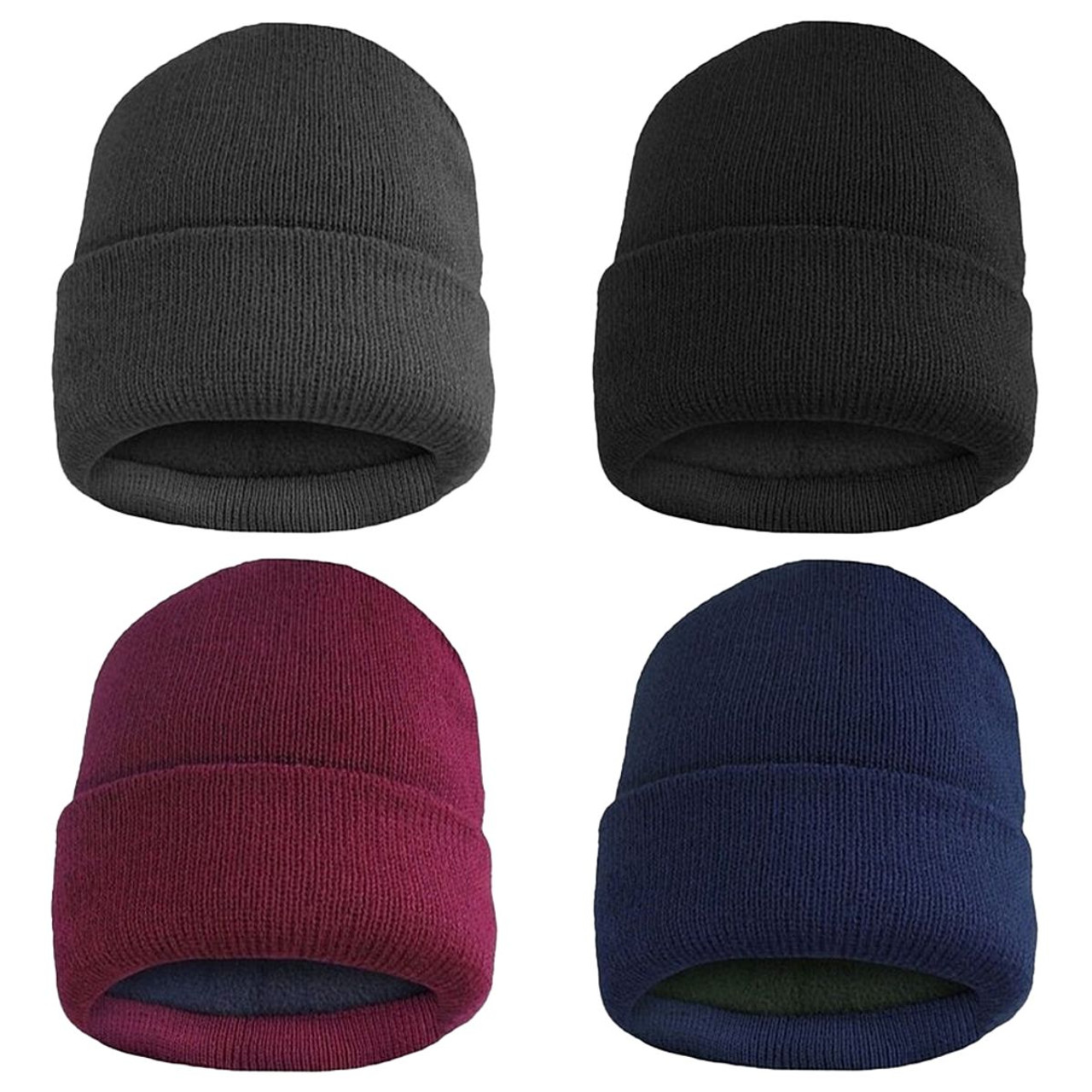 Insulated Fold-Over Winter Hat with Fleece Lining product image