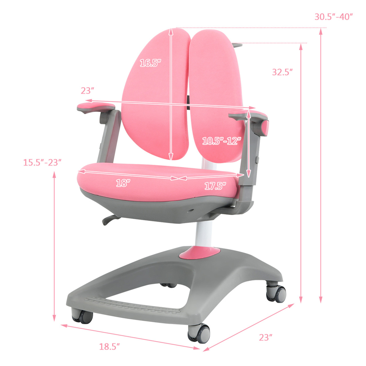 Kids' Ergonomic Rolling Adjustable Desk Chair product image