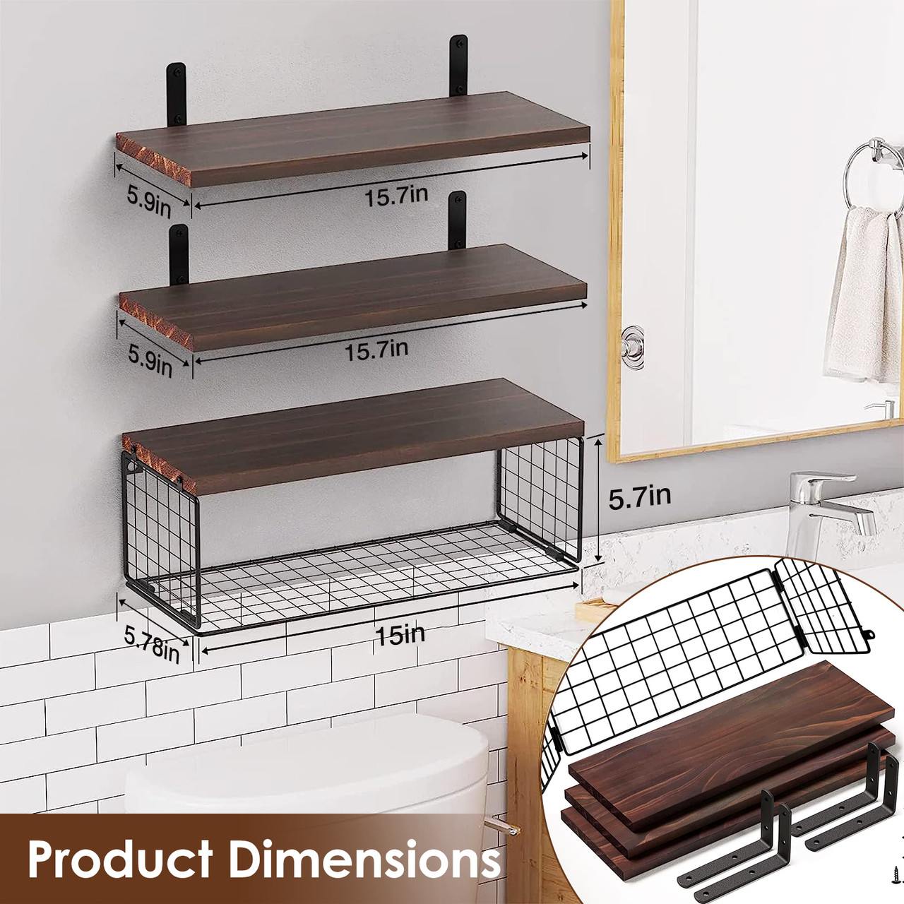 NewHome™ Wall-Mounted Storage Shelves product image