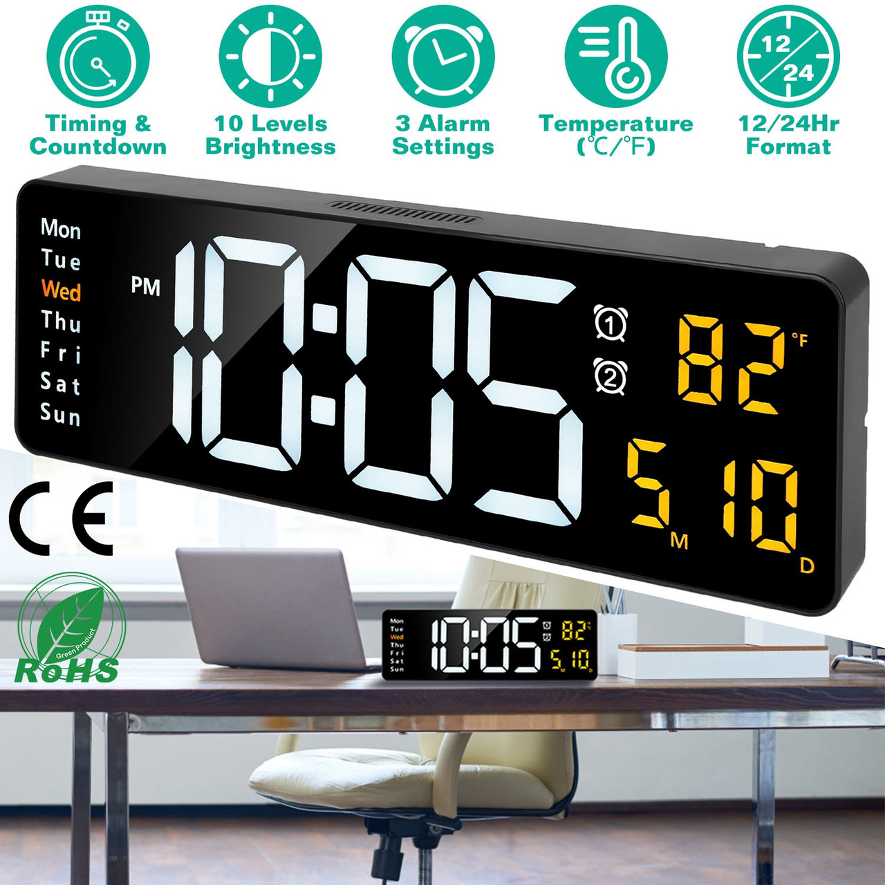 iMounTEK® 15.7-Inch LED Digital Clock product image