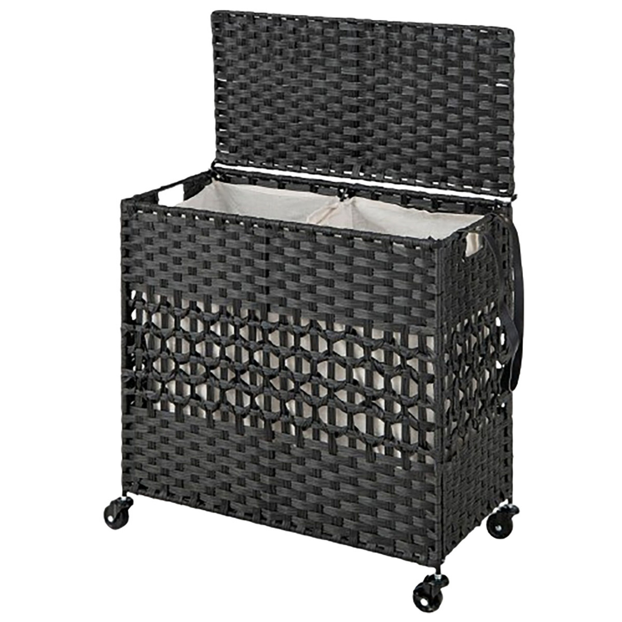 110L 2-Section Laundry Hamper with 2 Removable & Washable Liner Bags product image