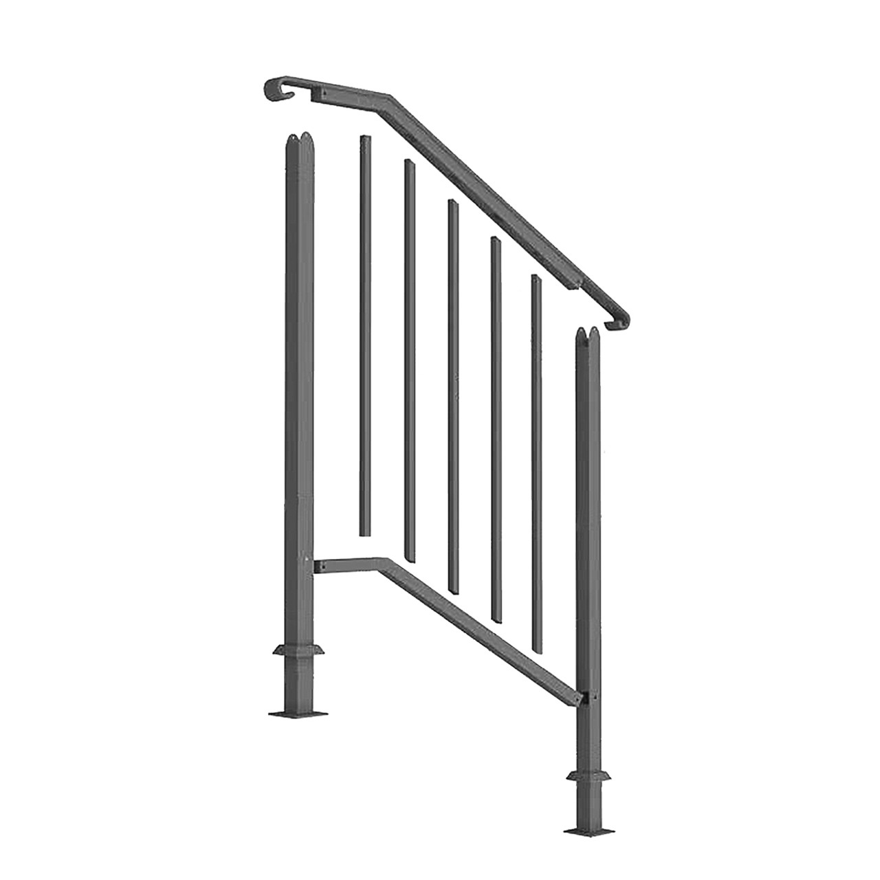 Outdoor 2- or 3-Step Wrought Iron Handrail product image